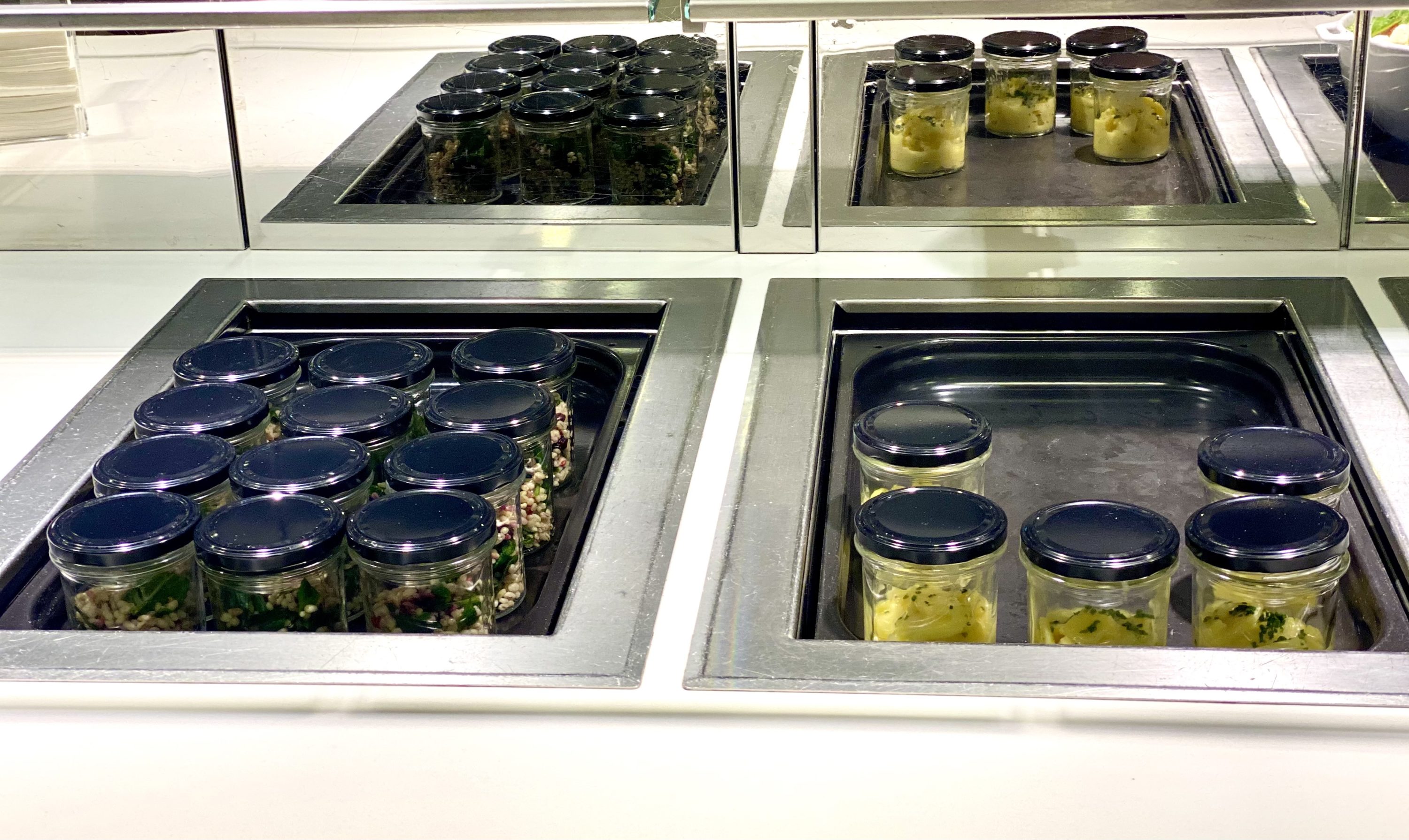 Lufthansa Senator Lounge B Frankfurt potted cold snacks