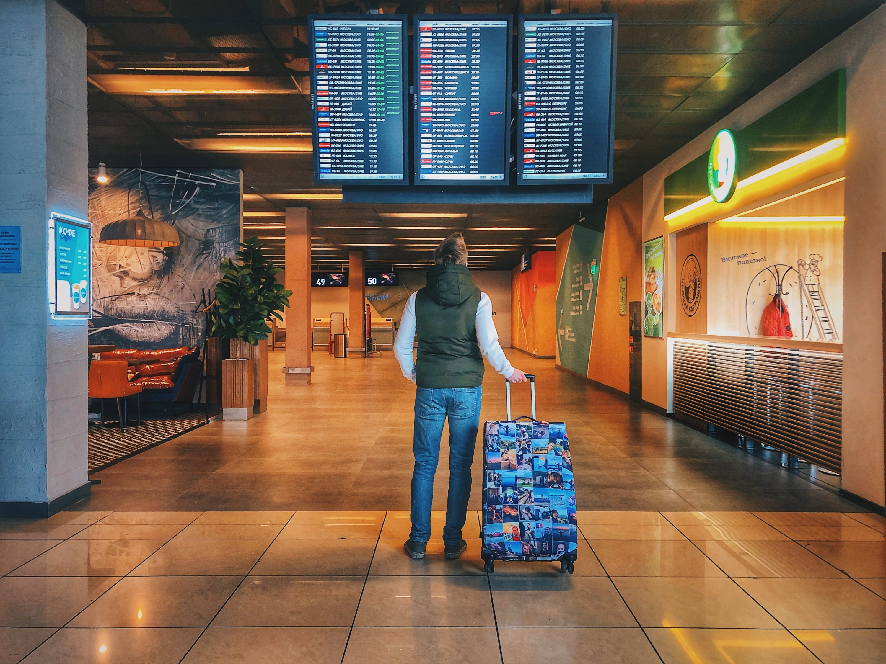 Man with unique suitcase
