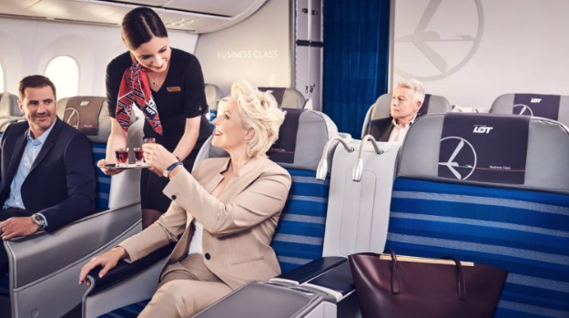 LOT Polish Airline's Dreamliner business class