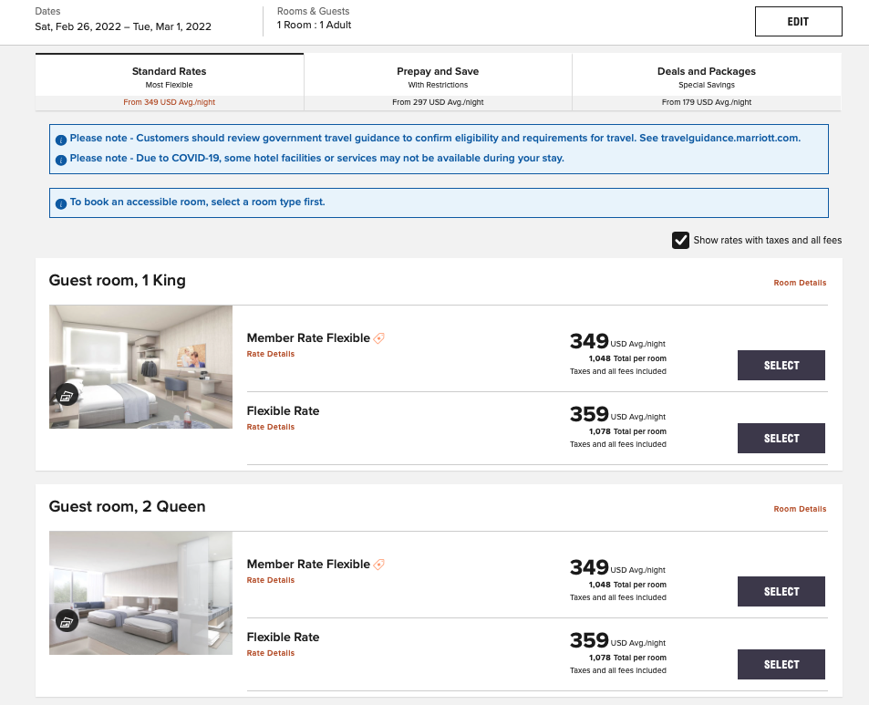 Tetra Double Queen standard pricing