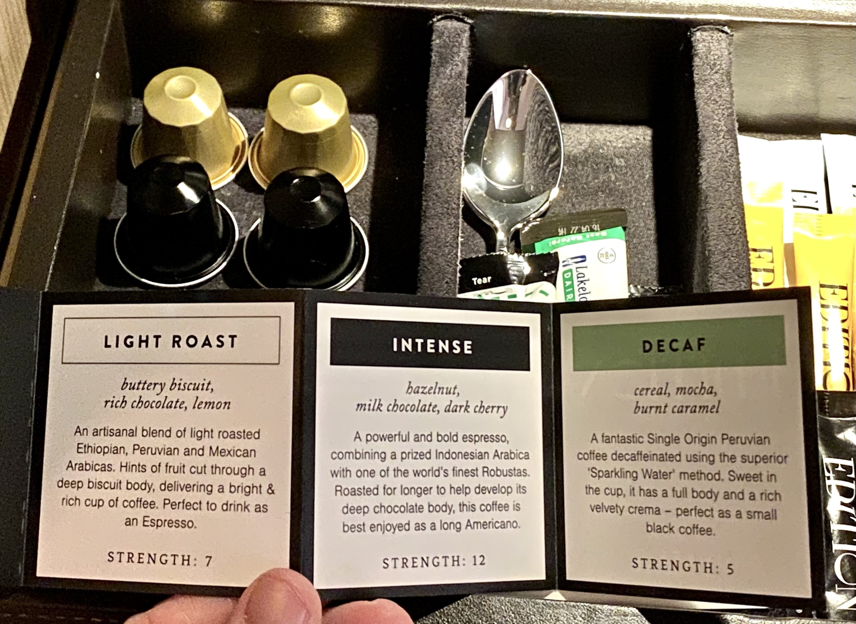 The London EDITION coffee menu