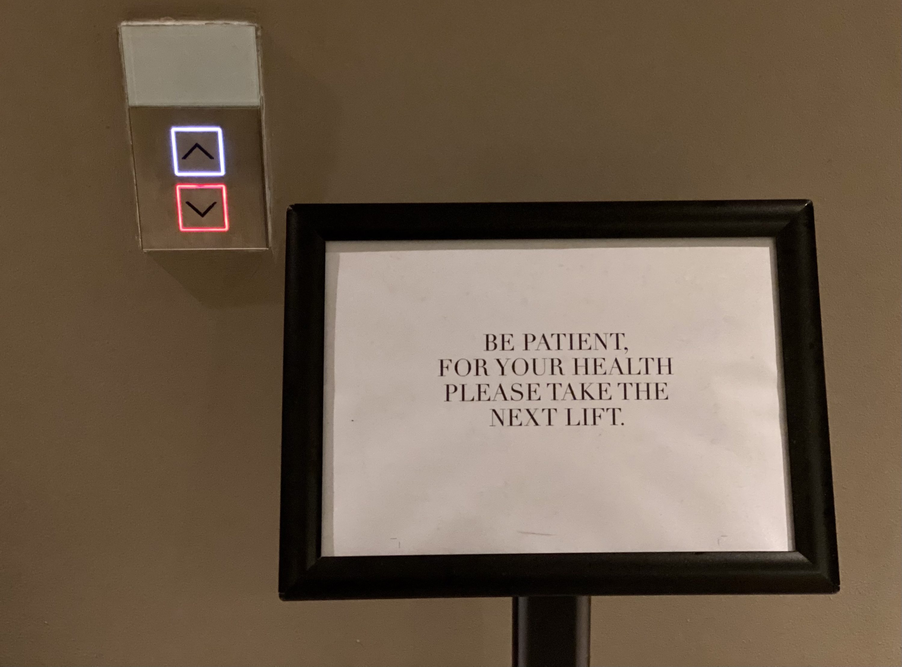 The London EDITION elevator COVID-19 protocol