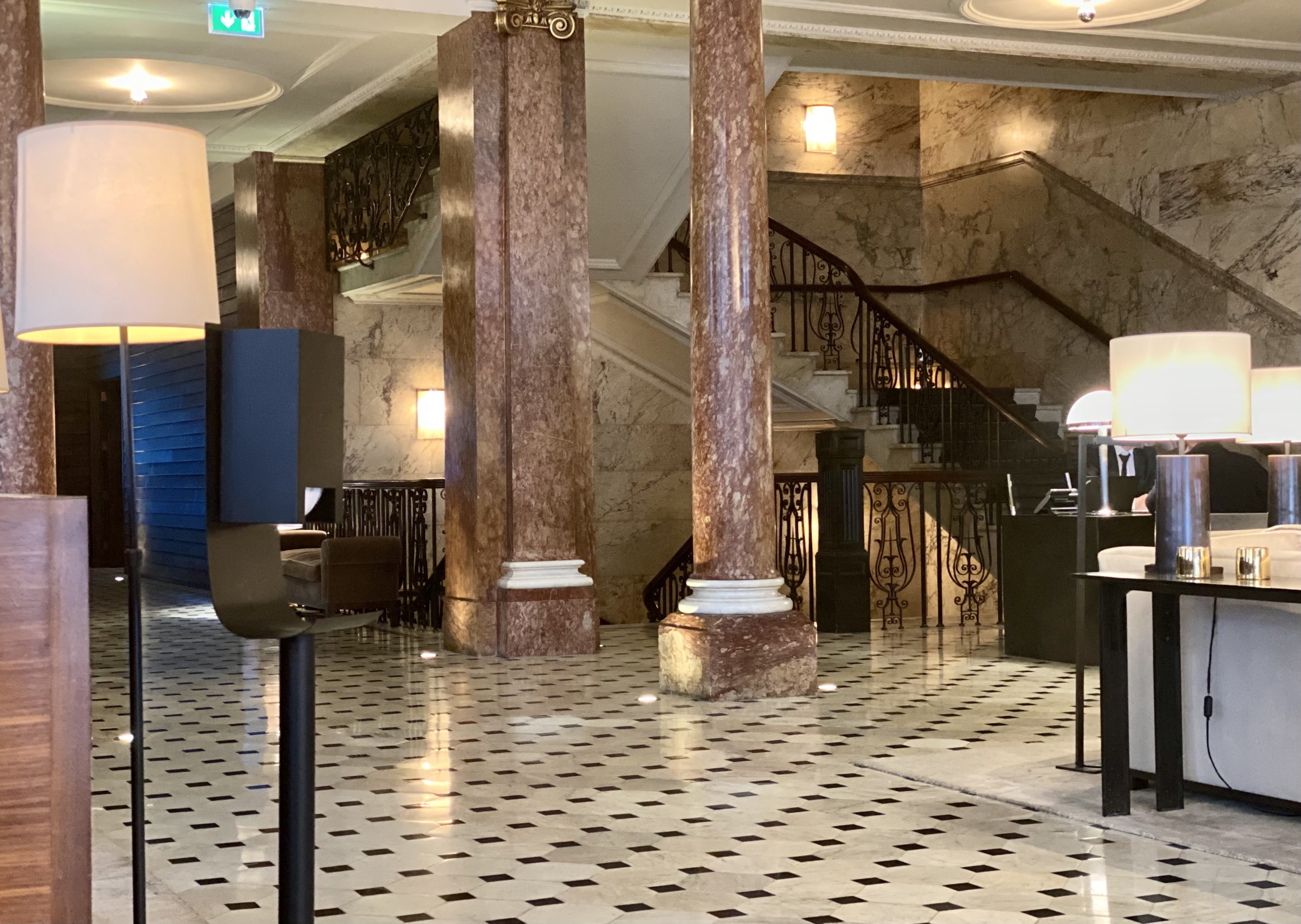The London EDITION grand lobby and reception area