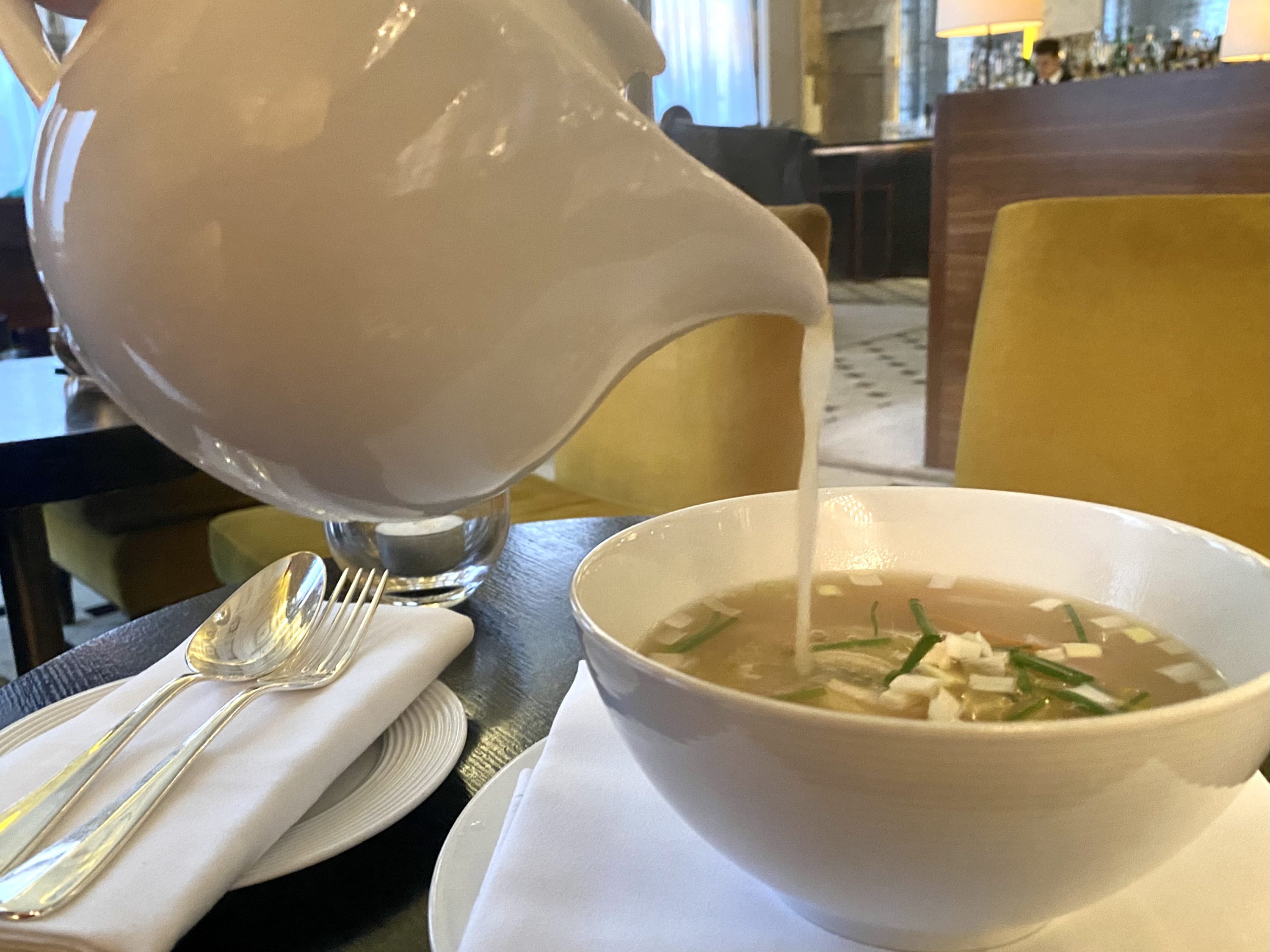 The London EDITION teapot soup