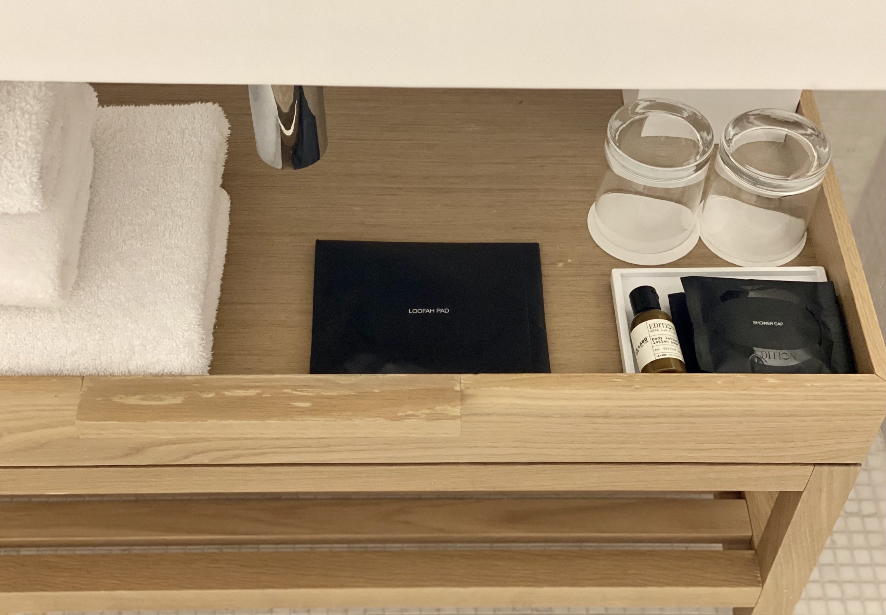 The London EDITION undersink amenities
