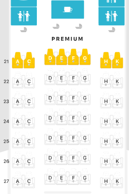 Virgin Atlantic A350-1000 Premium Economy seat map