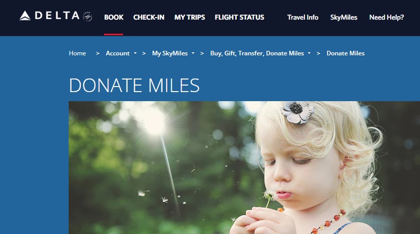 Donate Delta SkyMiles