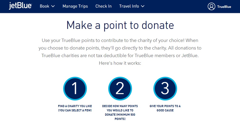 Donate JetBlue Points