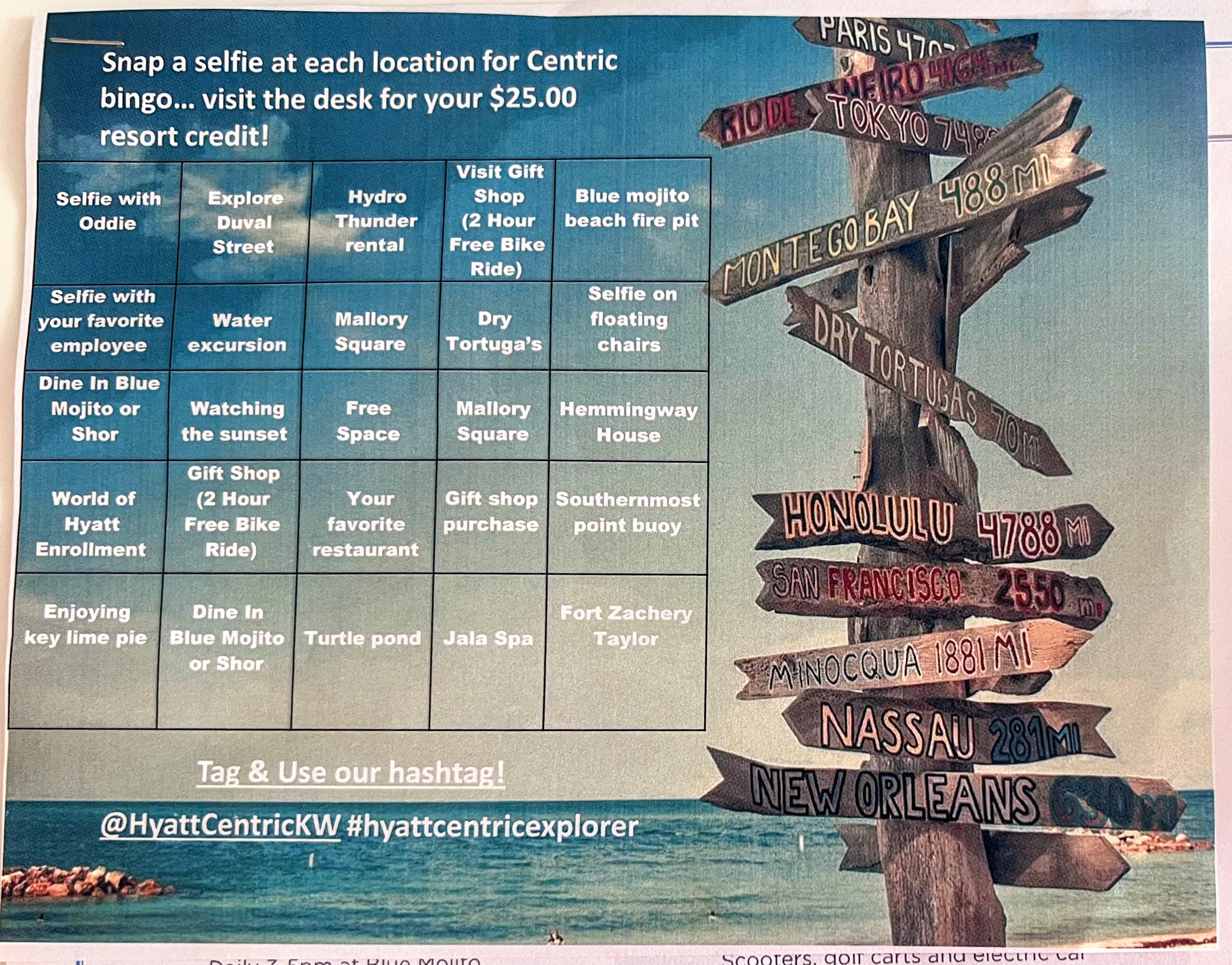 Hyatt Centric Key West bingo