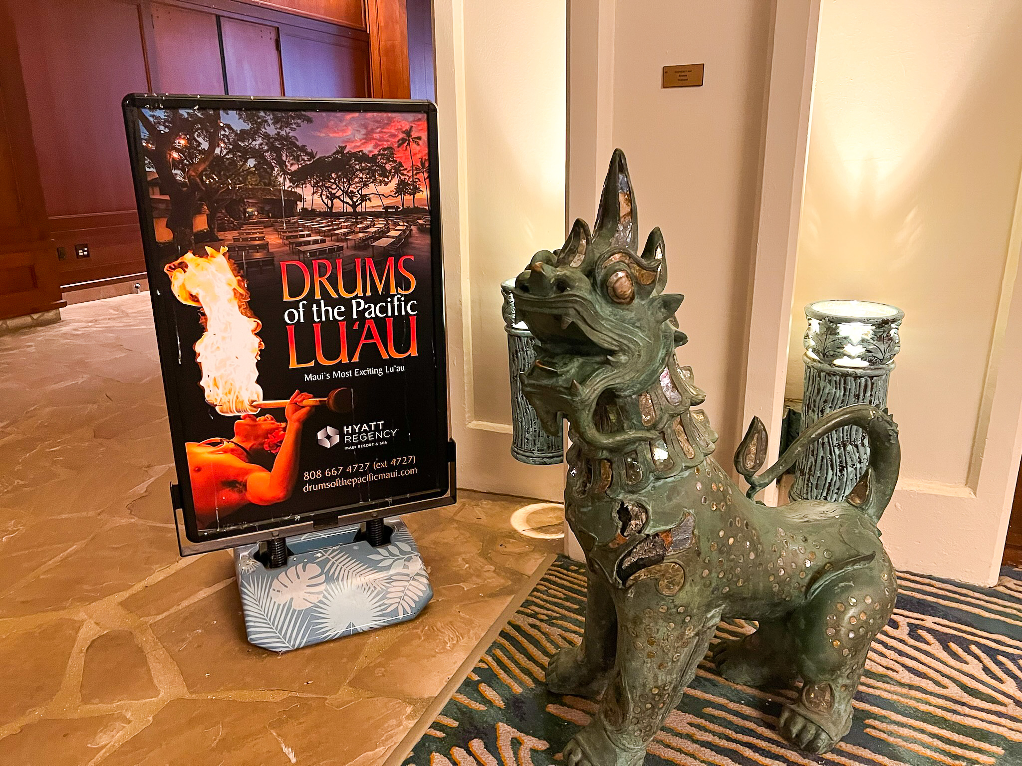 Hyatt Regency Maui Resort and Spa Drums of the Pacific Luau Sign