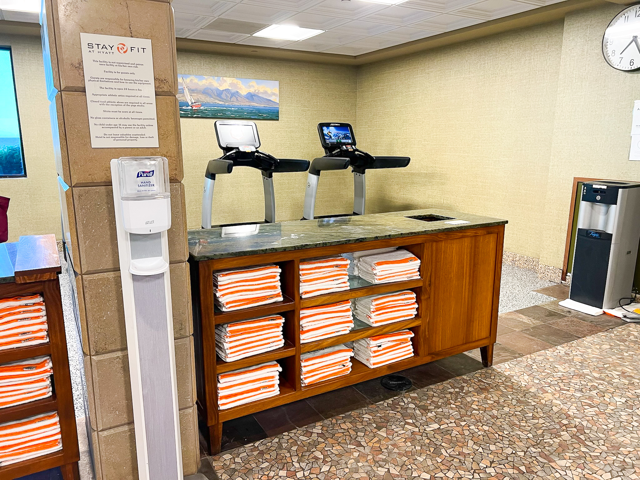 Hyatt Regency Maui Resort and Spa Fitness Center Towels