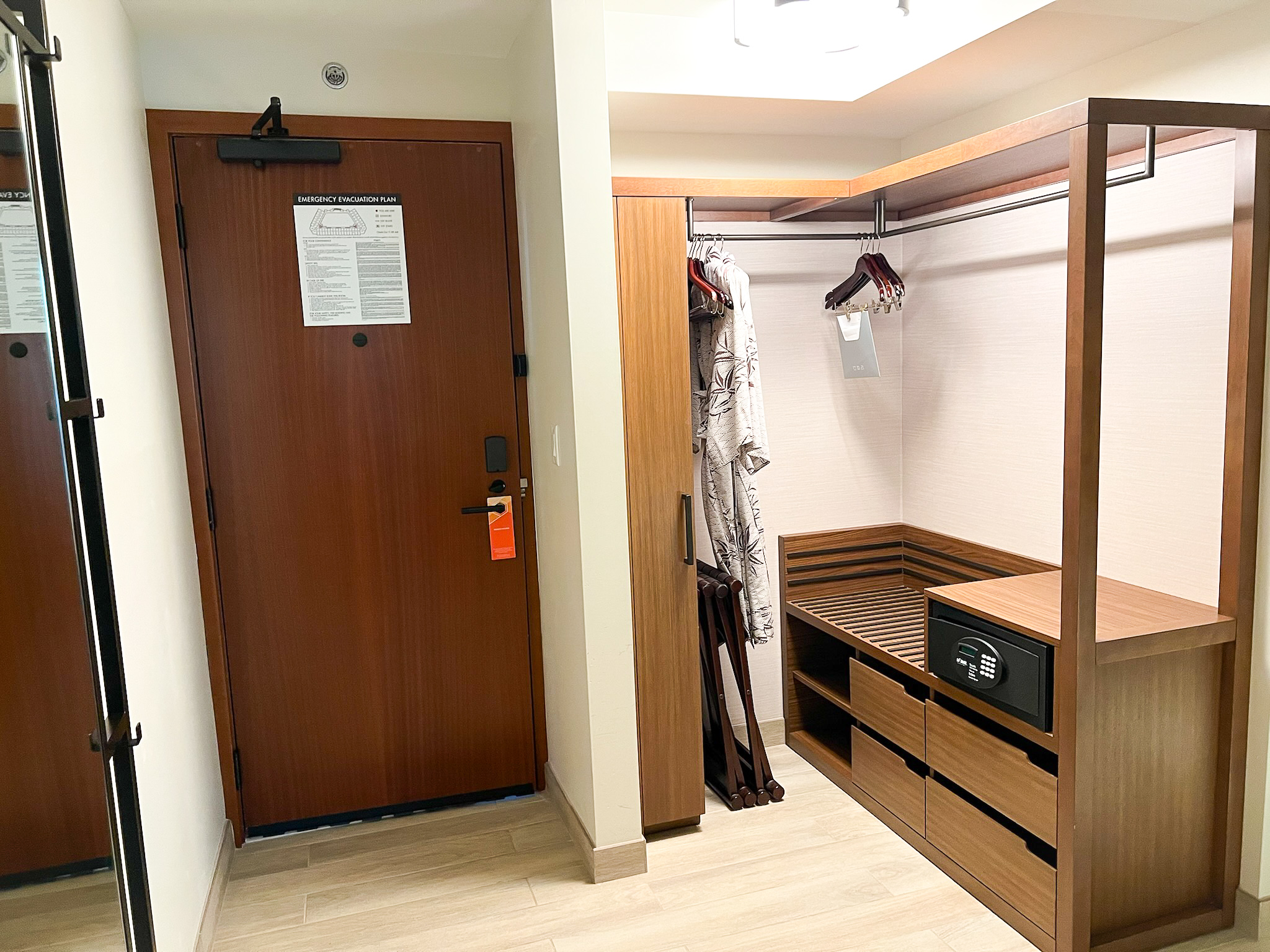 Hyatt Regency Maui Resort and Spa room door and closet