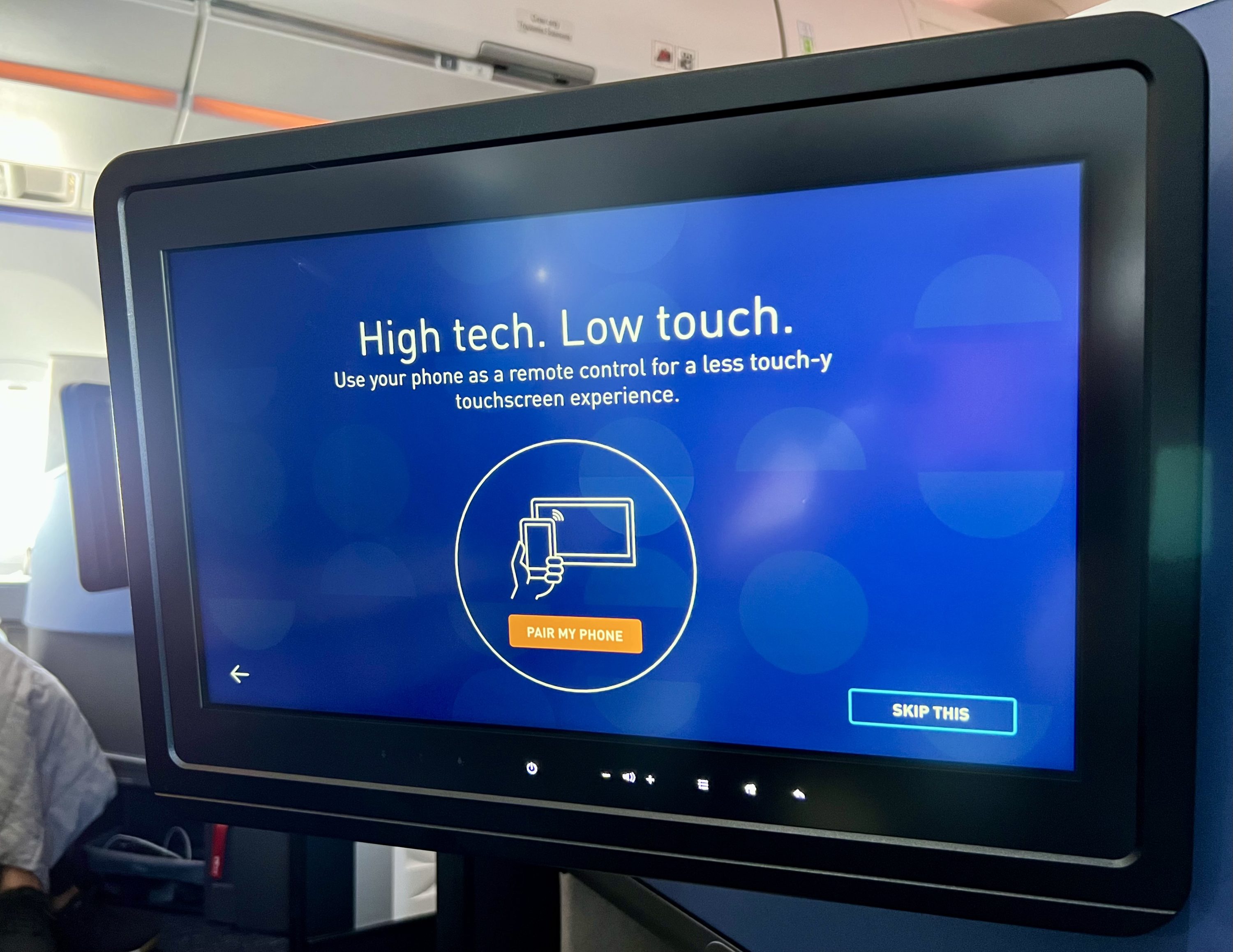 JetBlue Mint A321LR IFE phone pairing