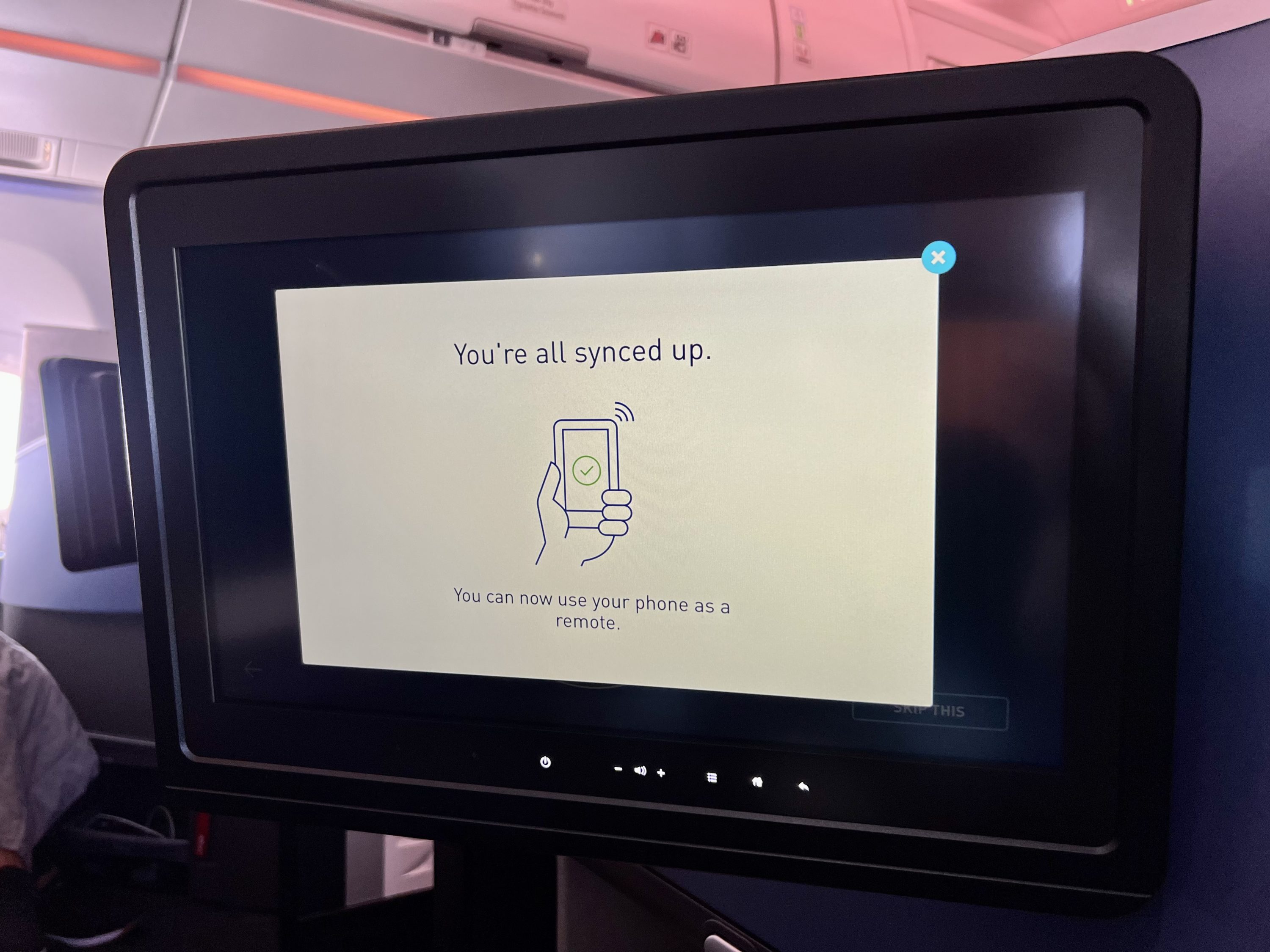 JetBlue Mint A321LR IFE phone sync
