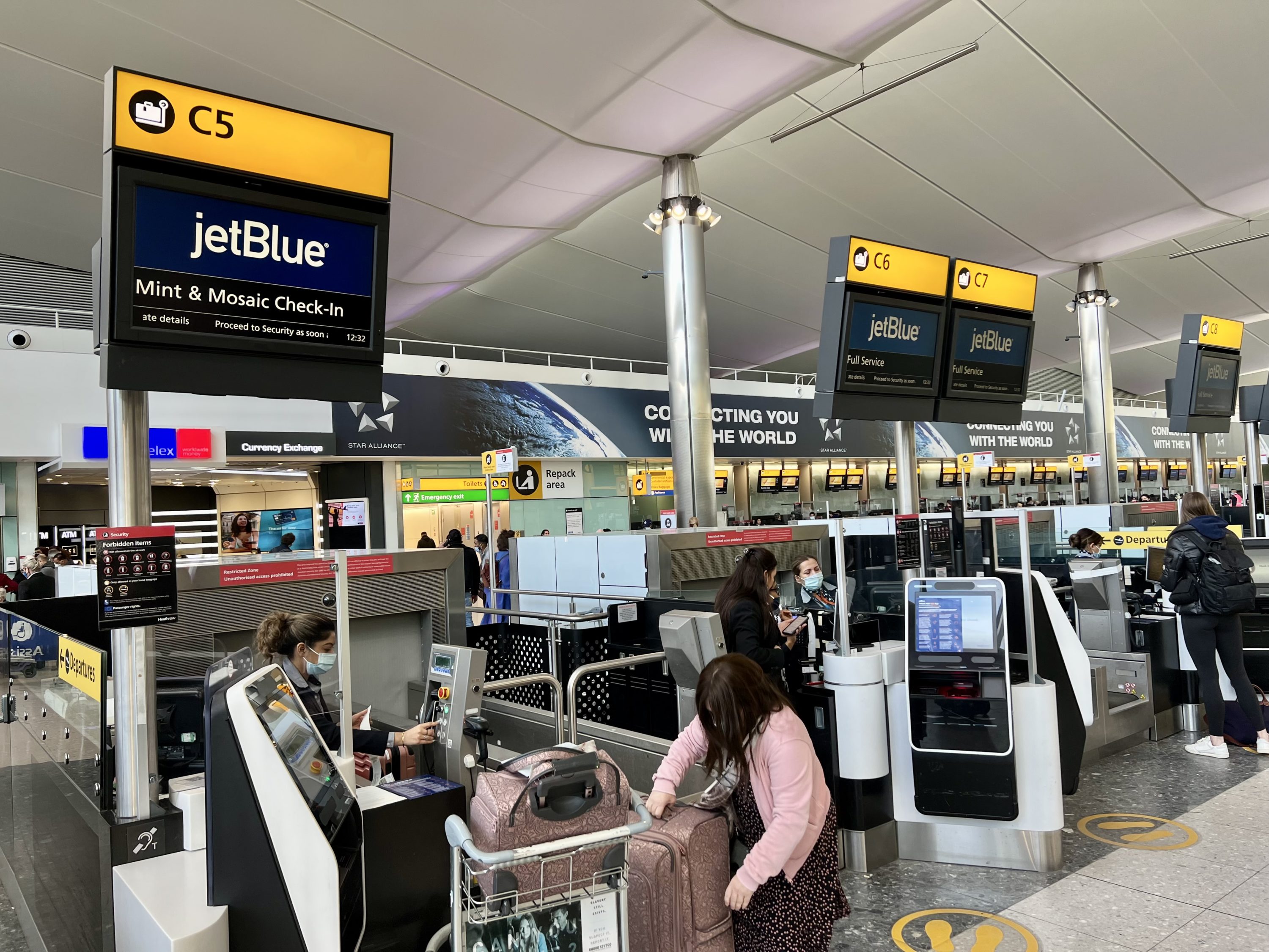 JetBlue Mint A321LR Mint Mosaic check in