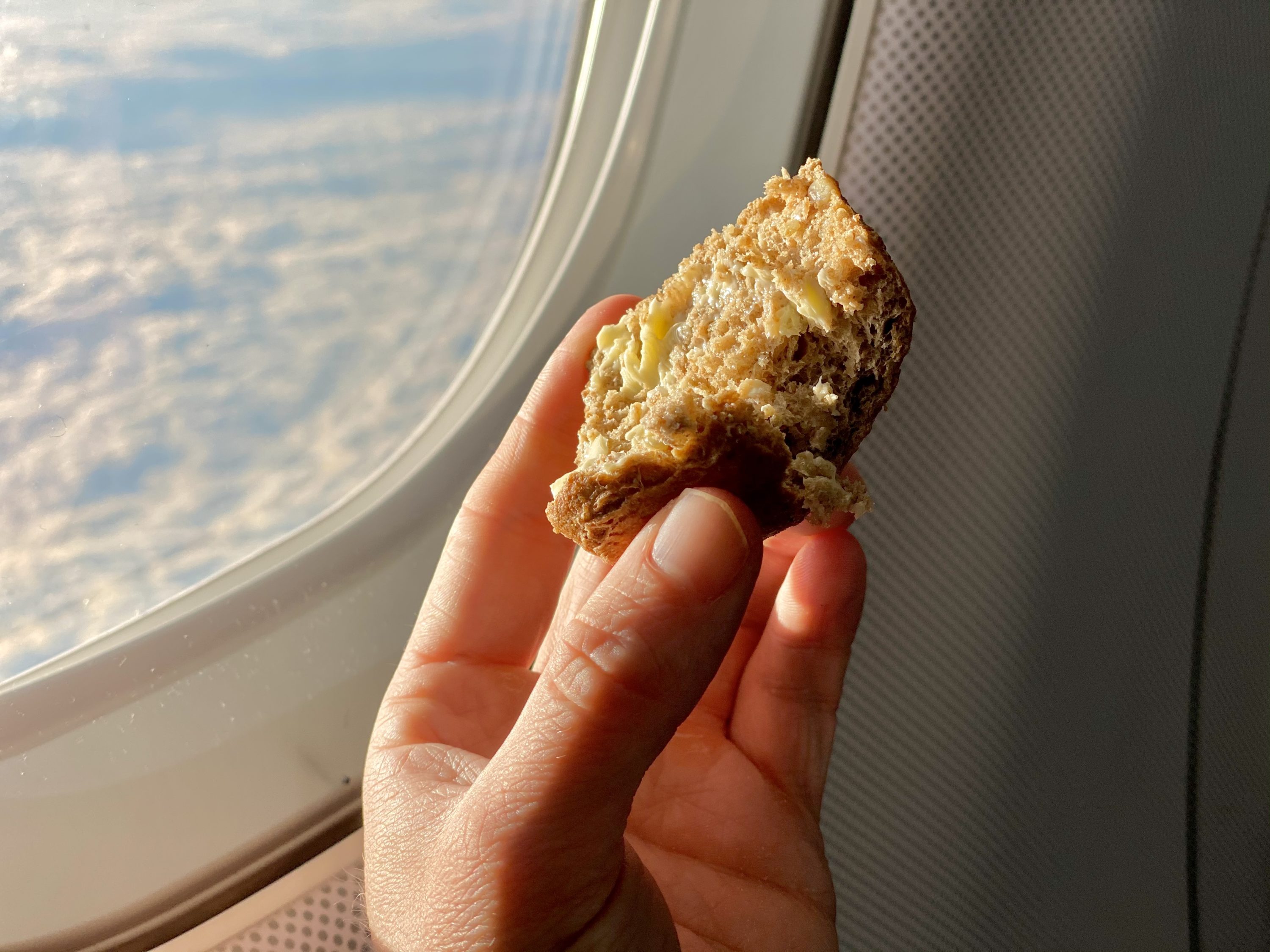 Lufthansa European business class Embraer E190 bread