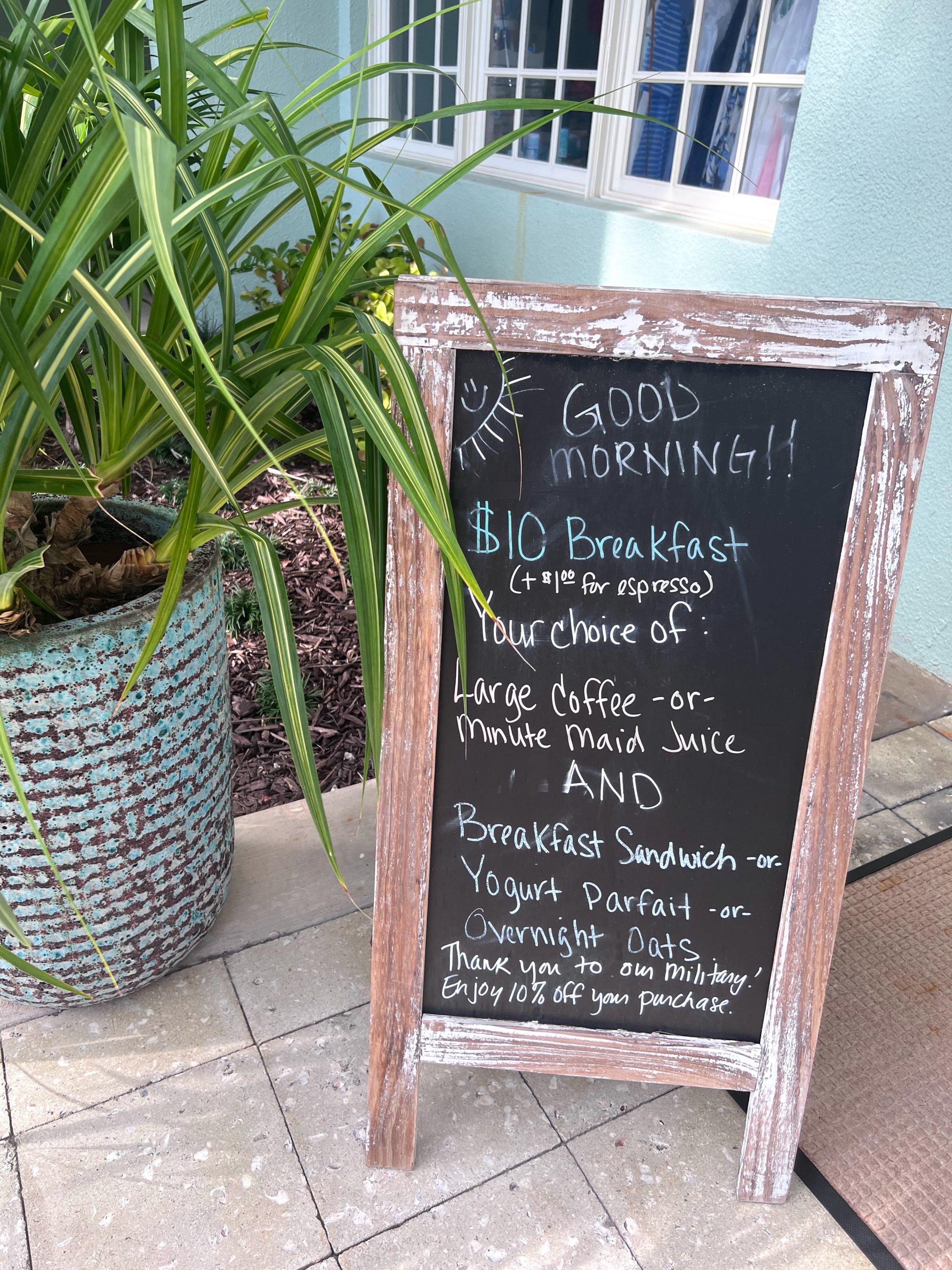 Sand and Sea Cafe and Gift Shop breakfast deal