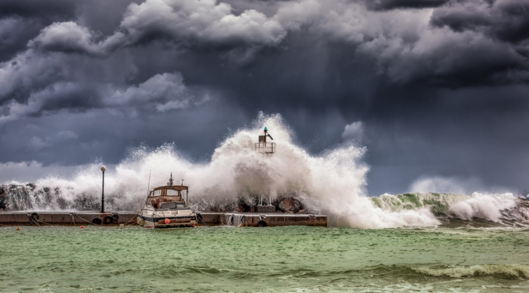Storm by the sea