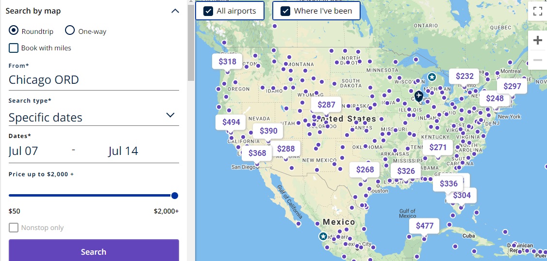 United flight map United flight map