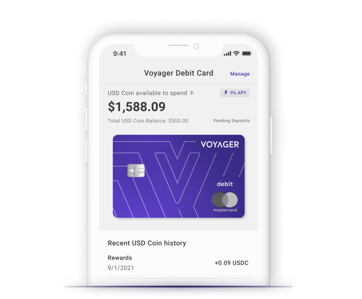 Voyager Card On Phone