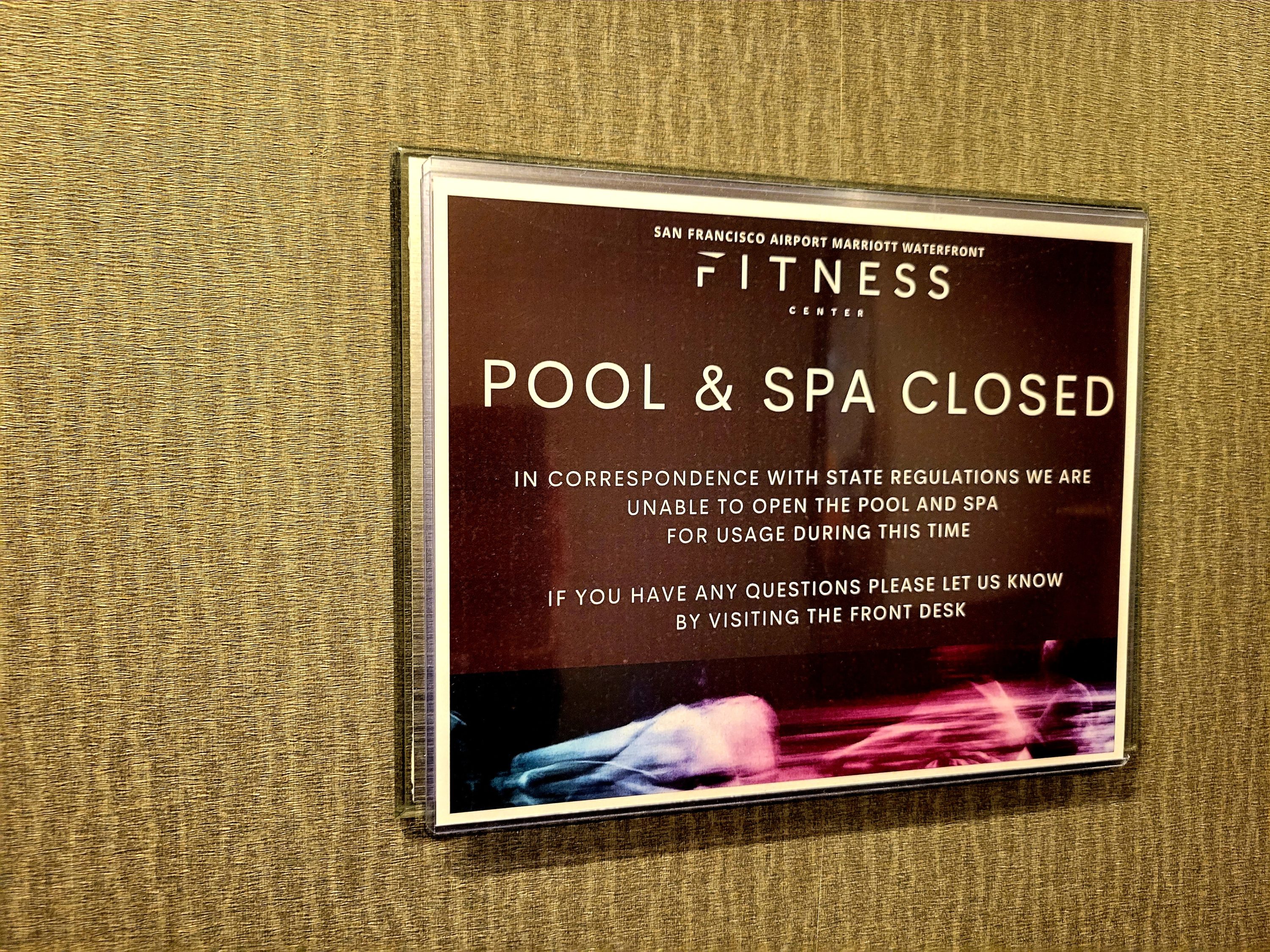 SFO Marriott Spa Sign