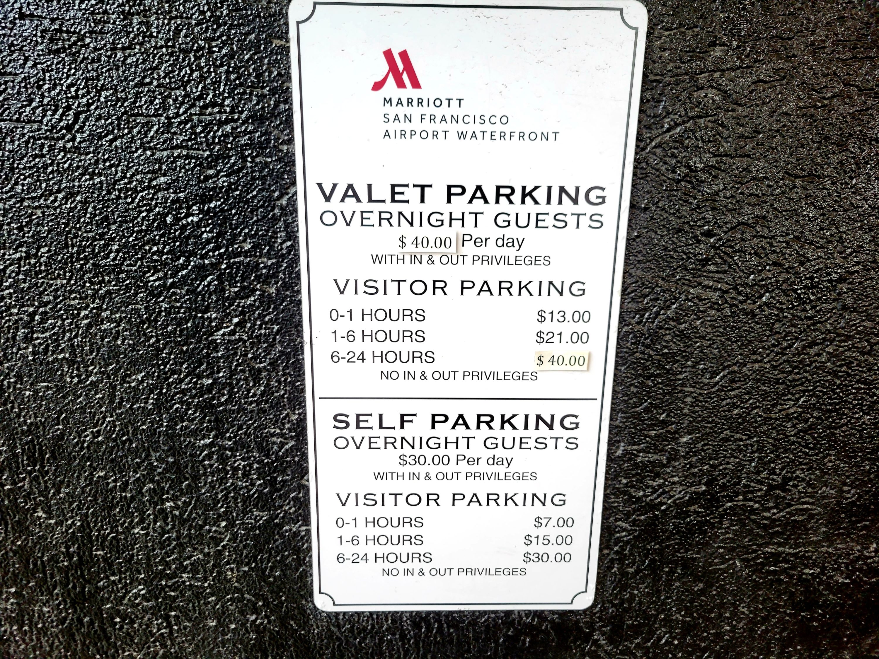 SFO Marriott Parking