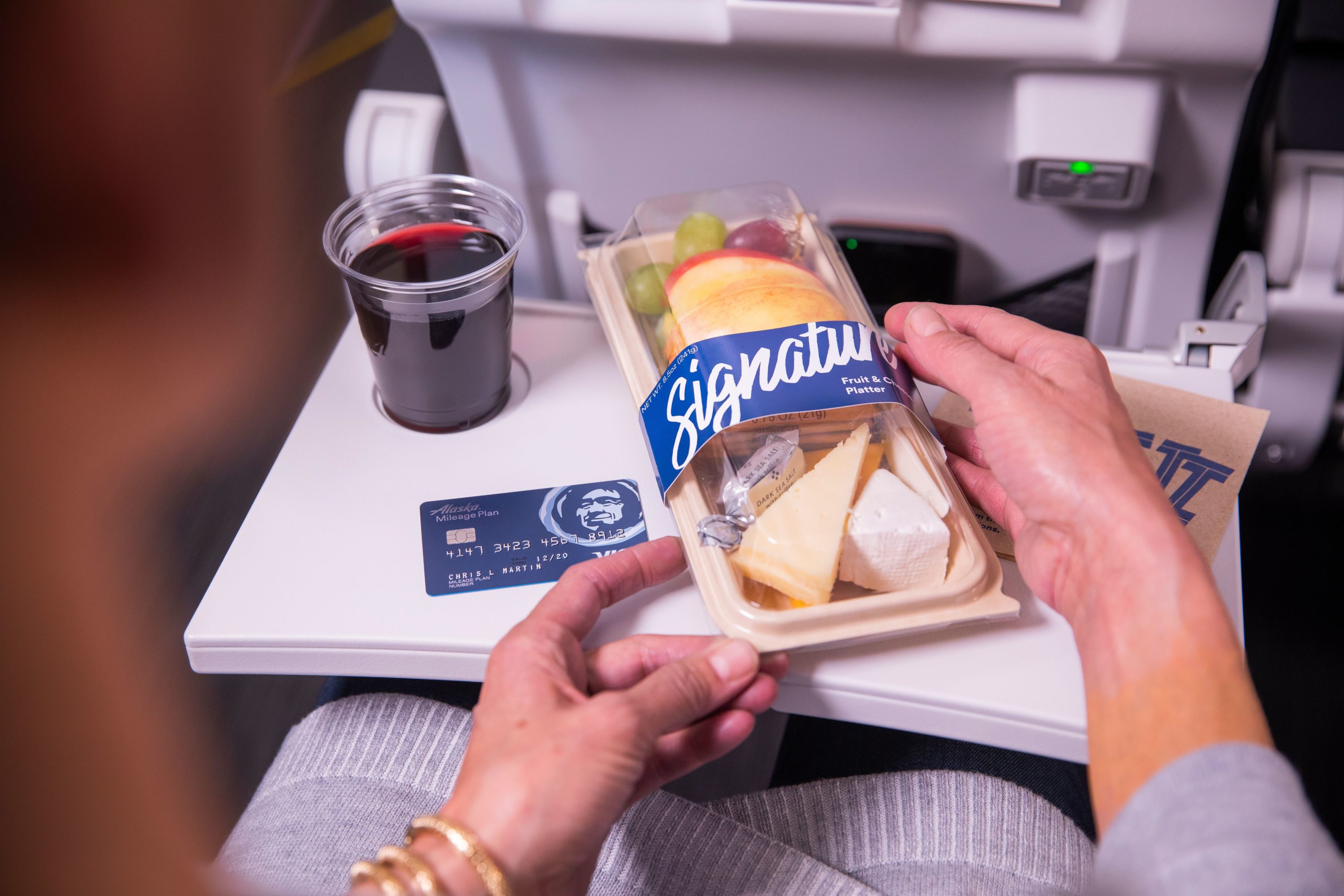 Alaska Airlines Visa with food and wine Alaska Airlines Visa with food and wine