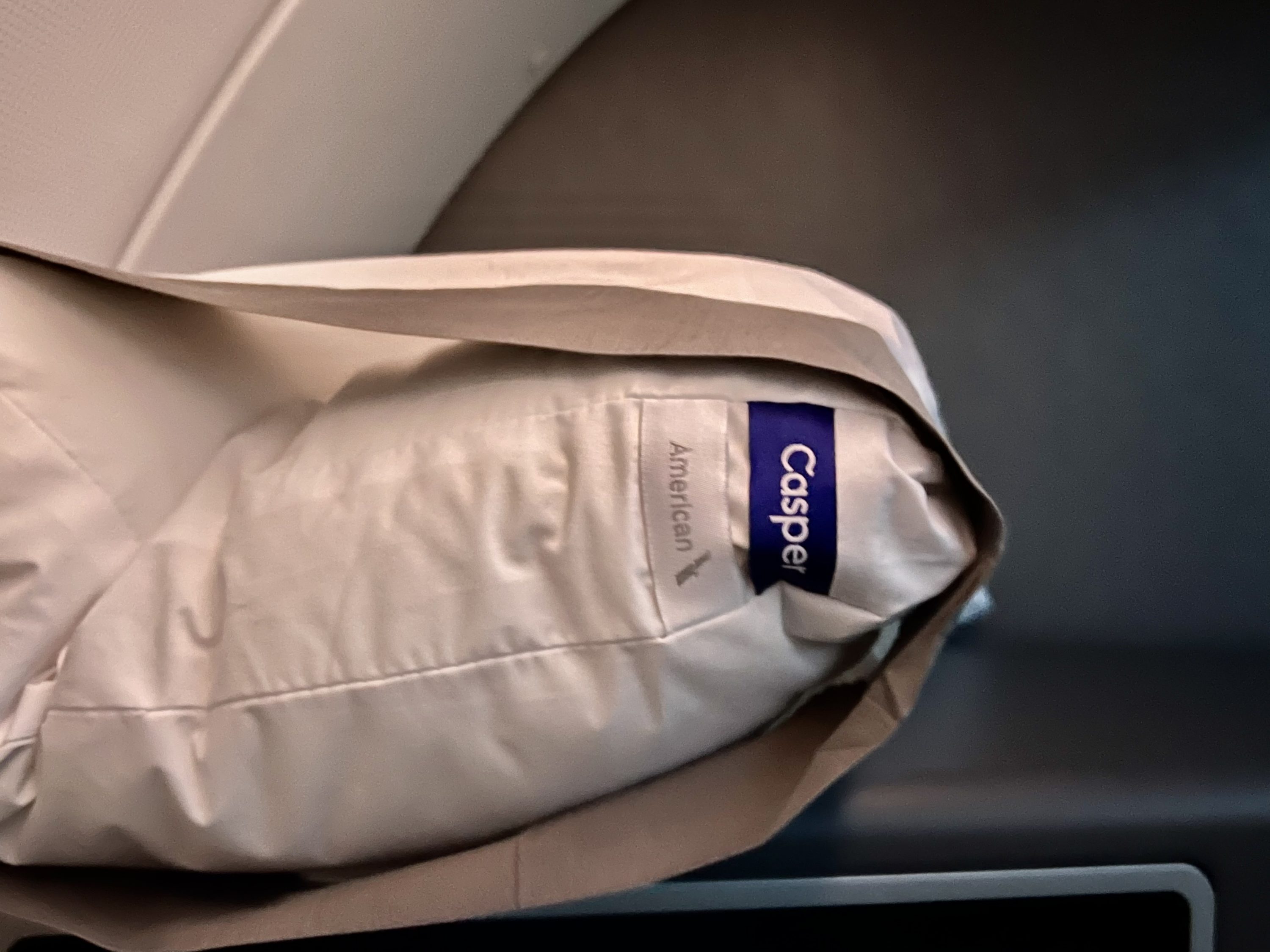 American Airlines A321T Flagship Business Casper pillow