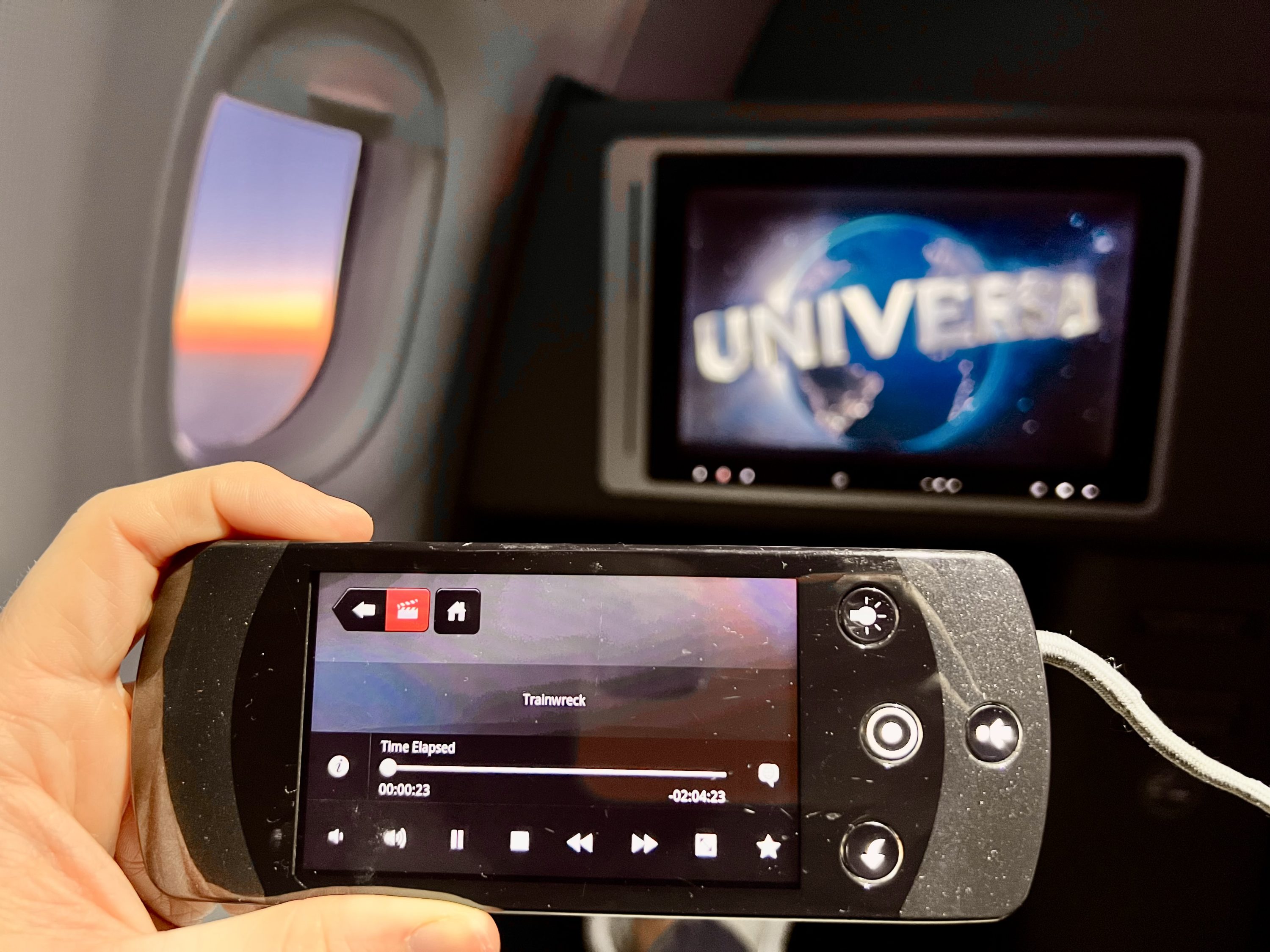 American Airlines A321T Flagship Business IFE control