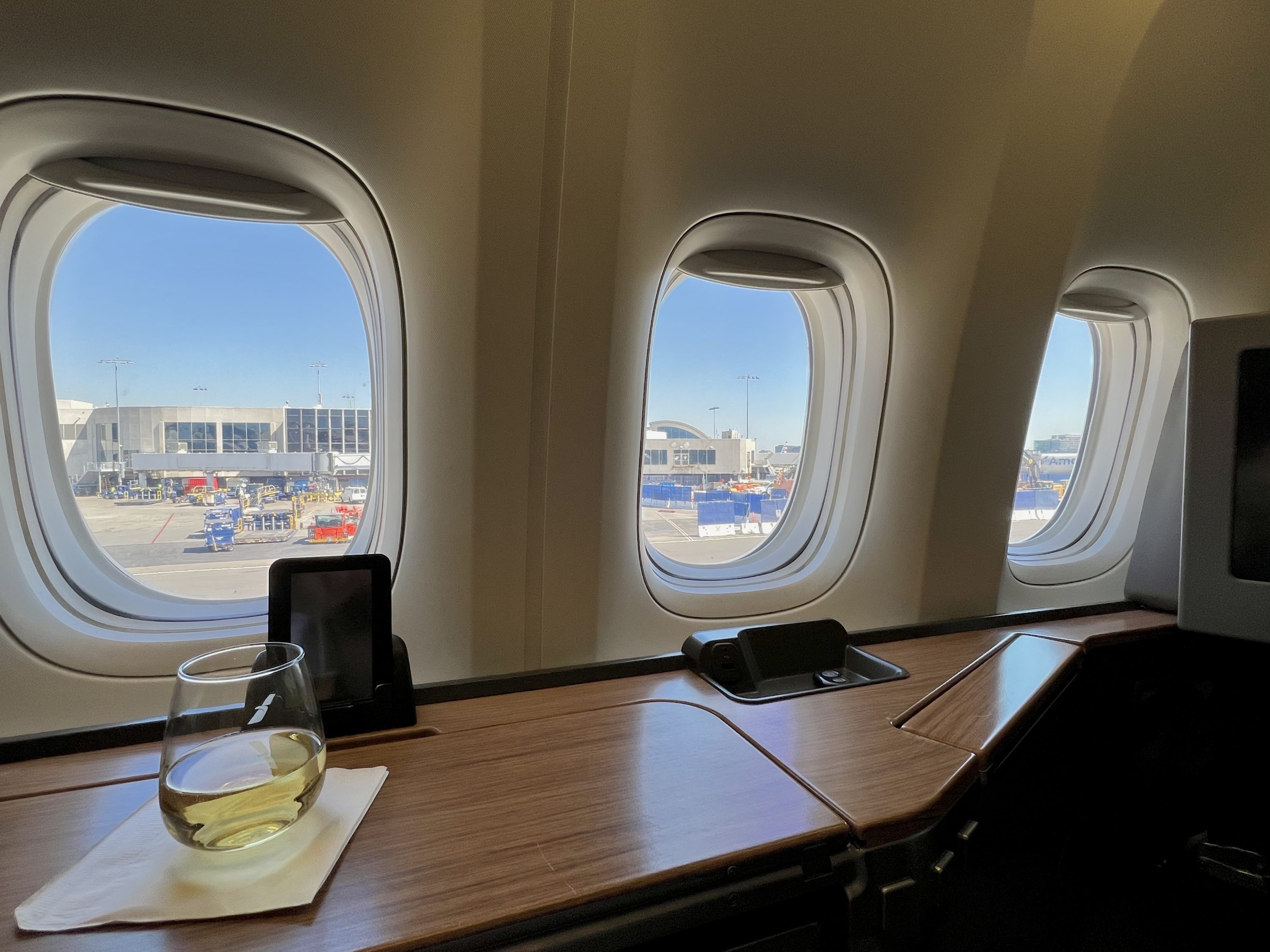 American Airlines Boeing 777 300 Flagship First seat 1A 3 windows