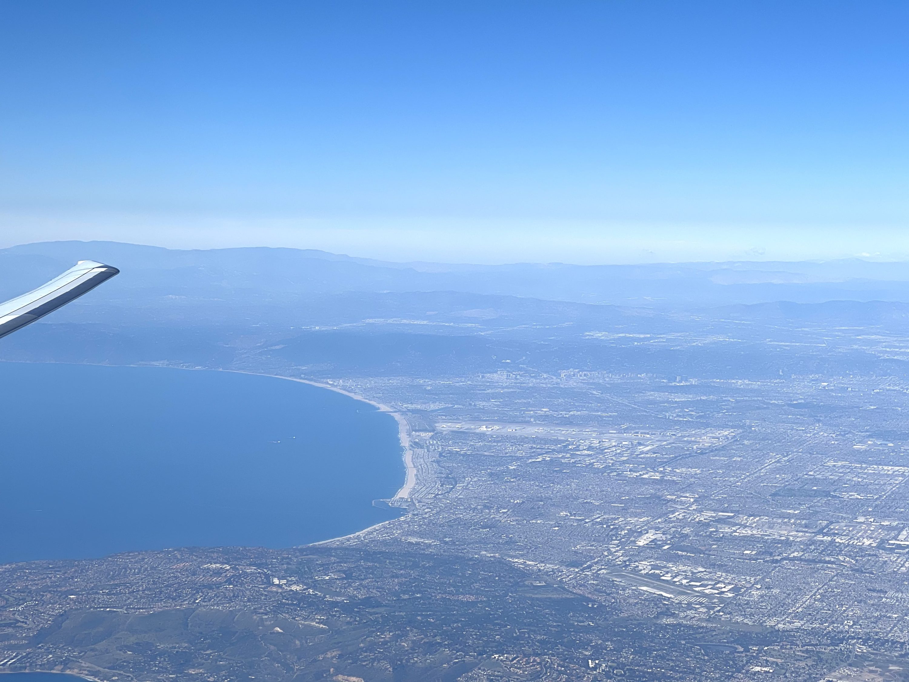 American Airlines Boeing 777 300 Flagship First view over LA