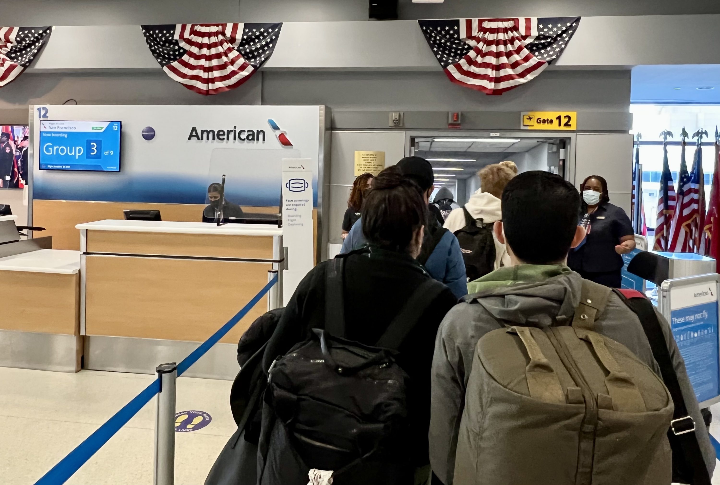 American Airlines Flagship Business boarding group 3