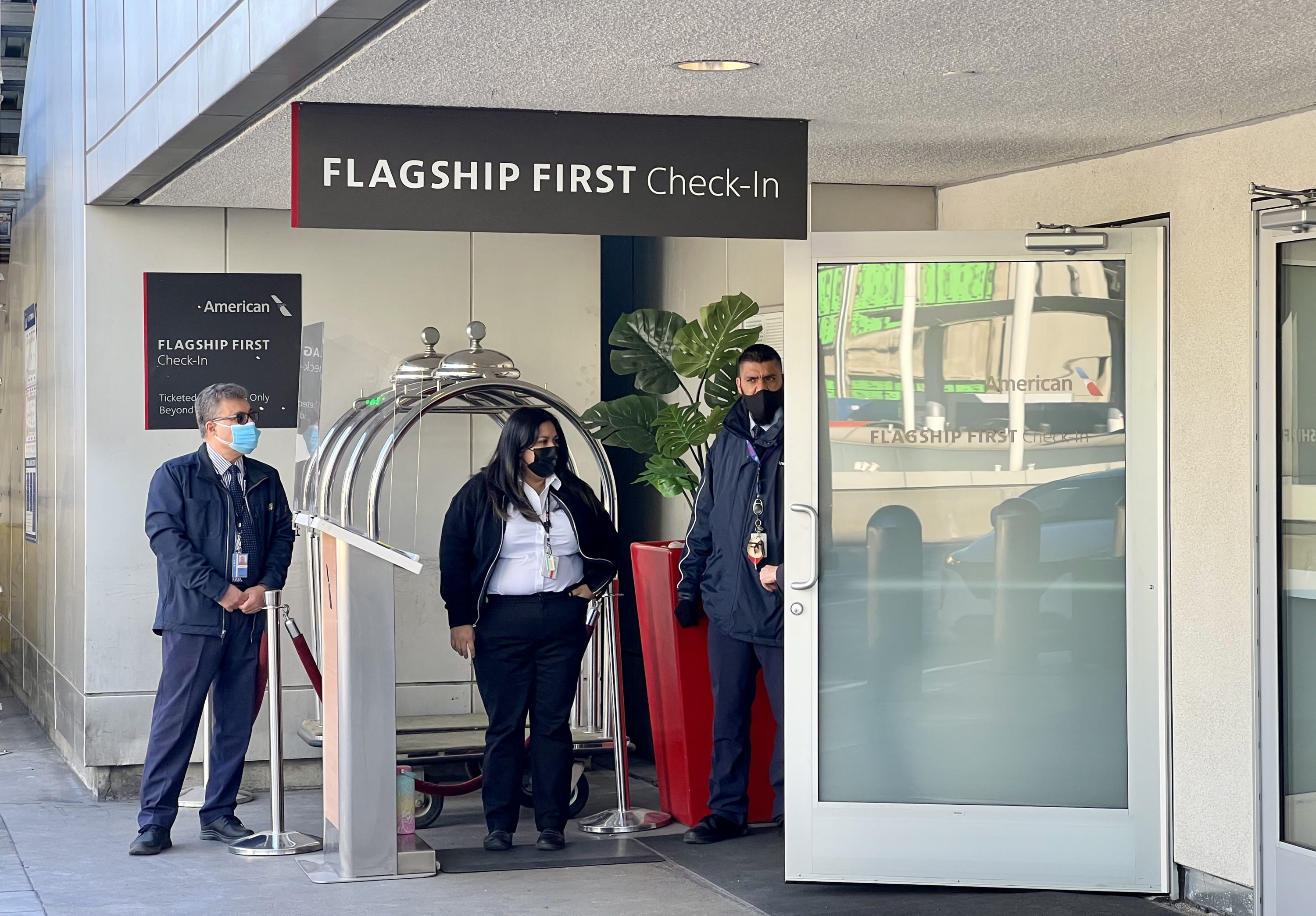 American Airlines Flagship First LAX Flagship First check in entrance