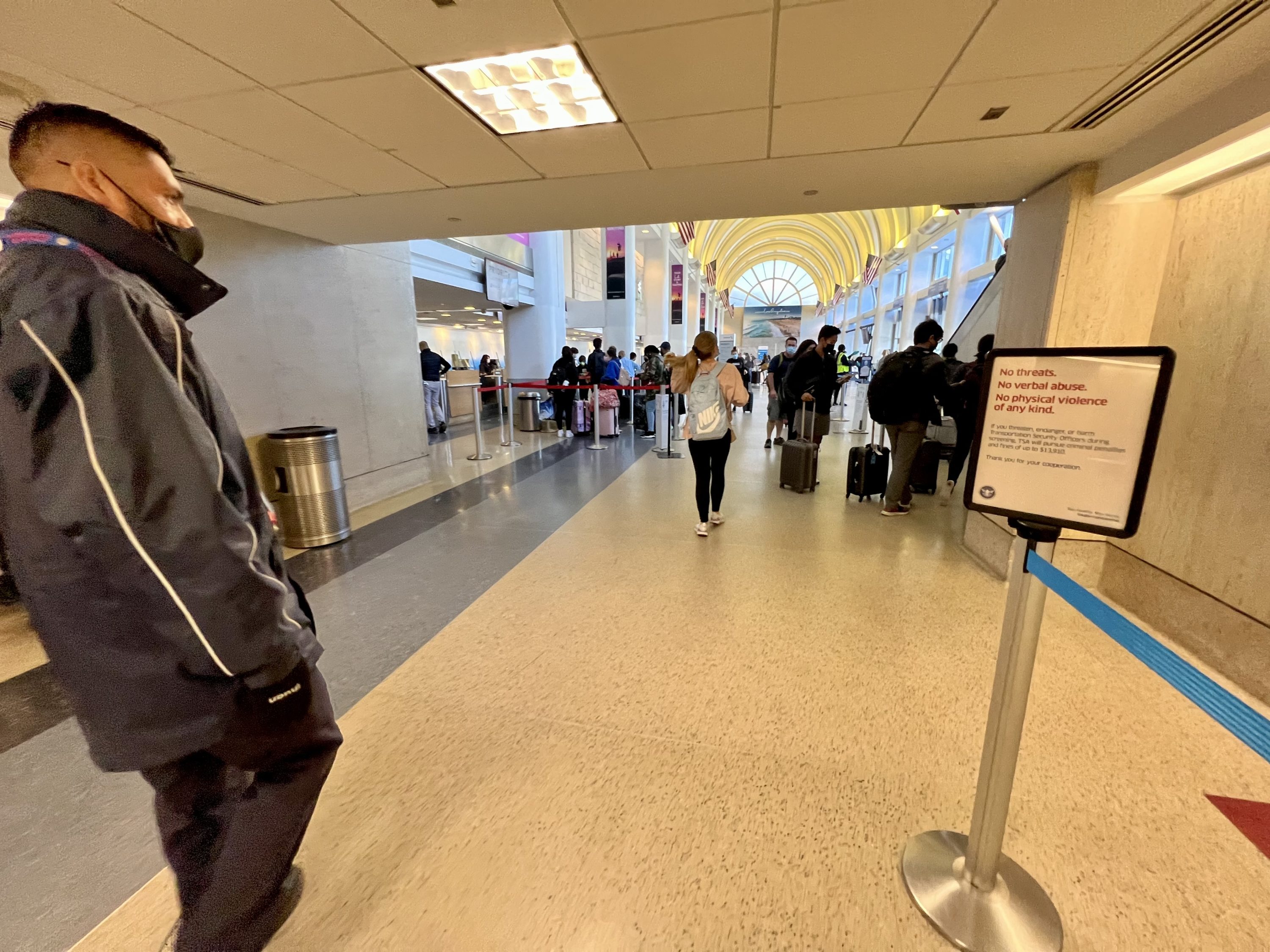 American Airlines Flagship First LAX escort to security