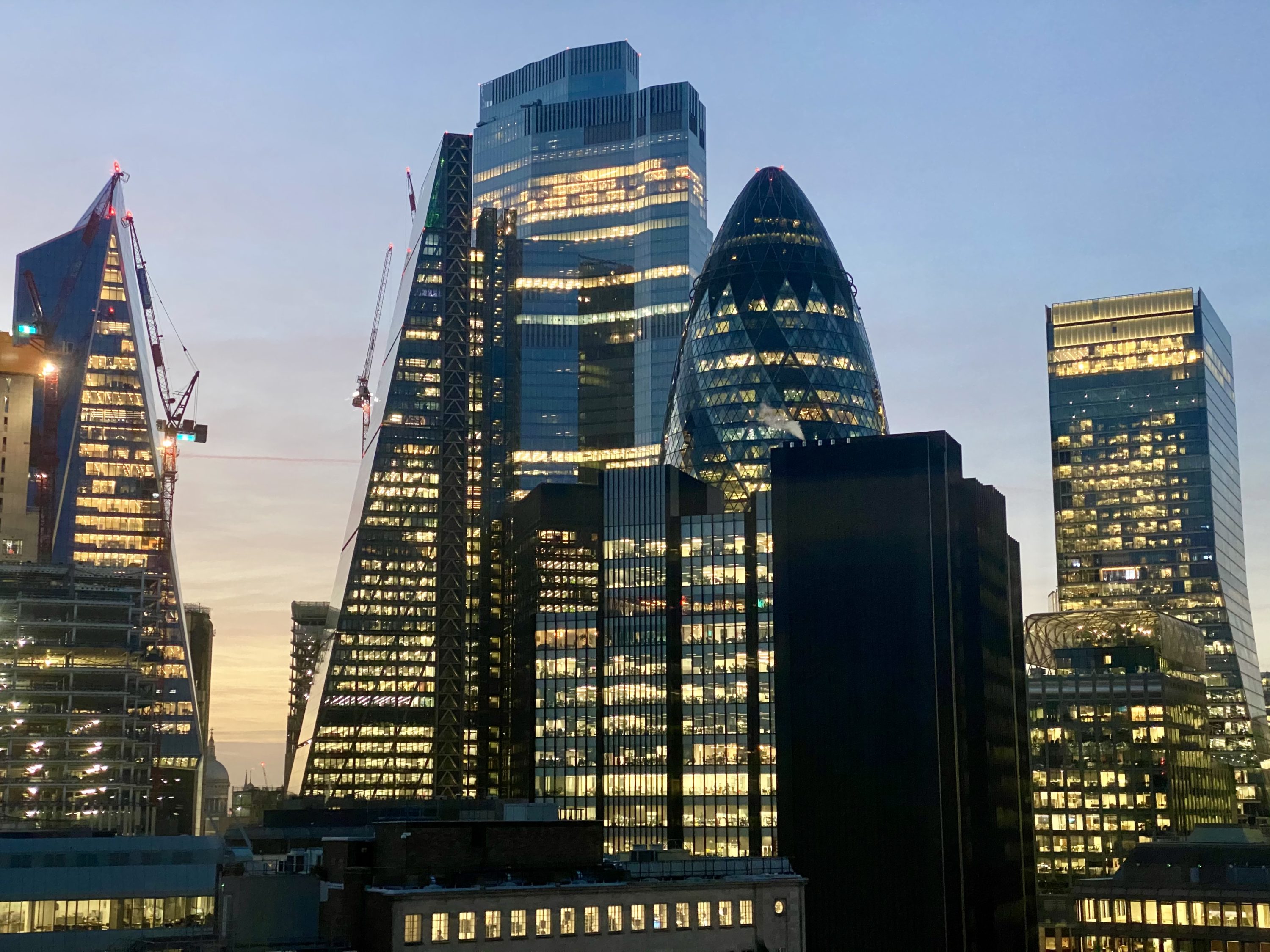 Canopy by Hilton London City room view by night