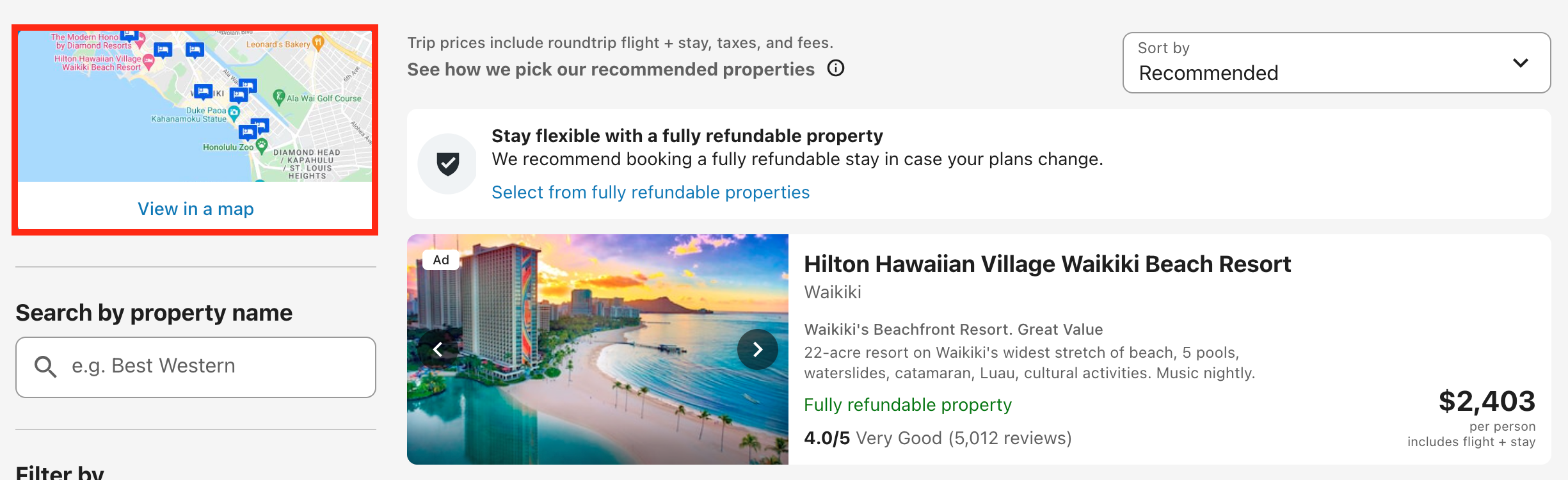 CheapTickets map feature