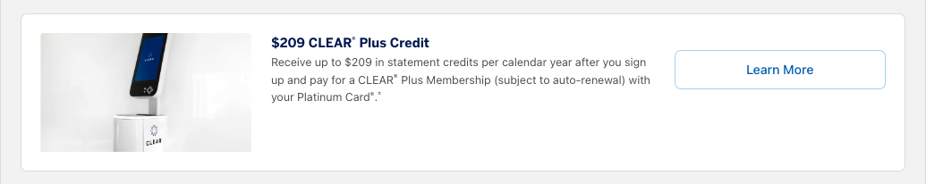 Clear screenshot Amex Platinum Clear screenshot Amex Platinum
