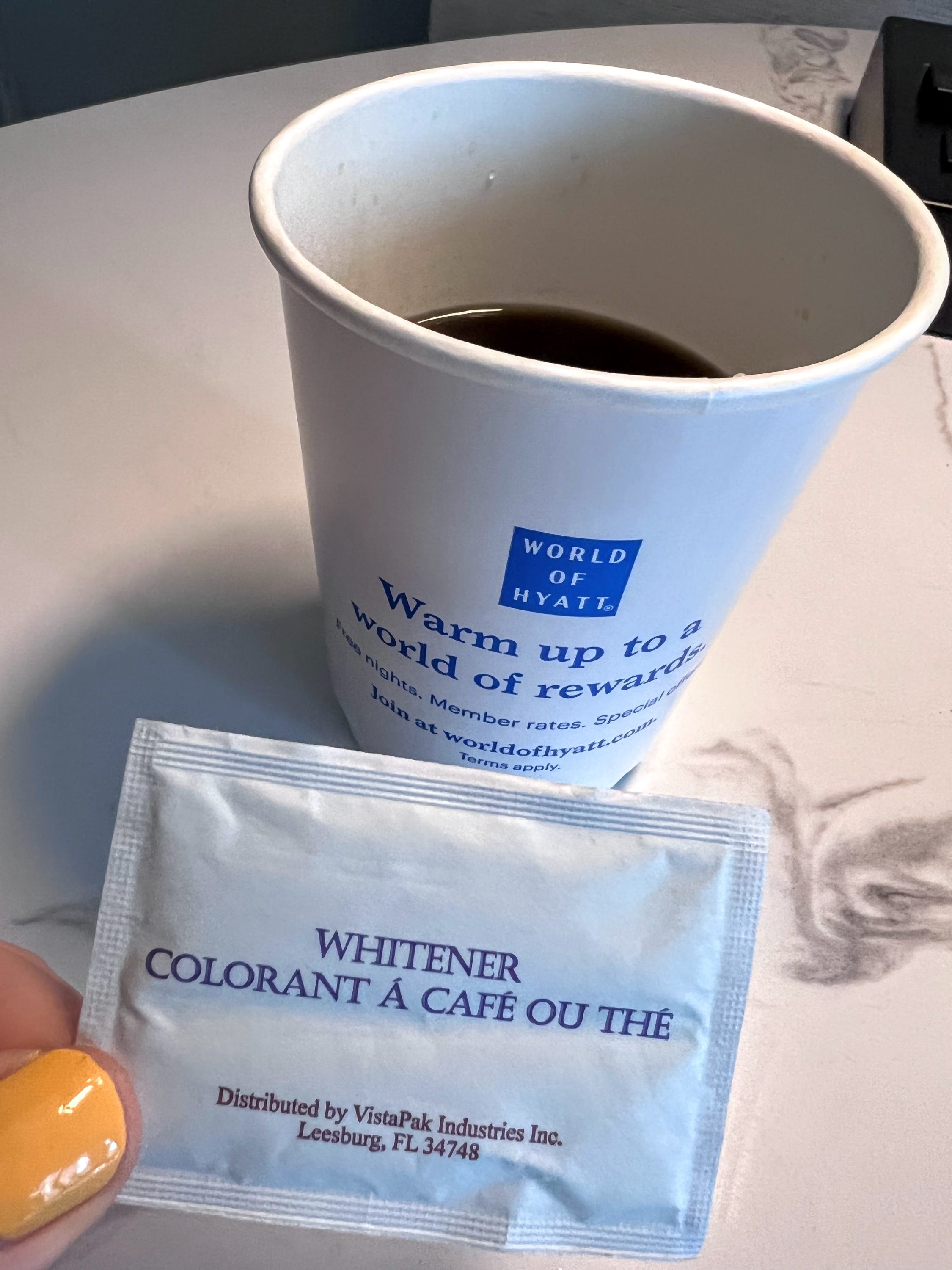 Hyatt Regency Deerfield Coffee whitener