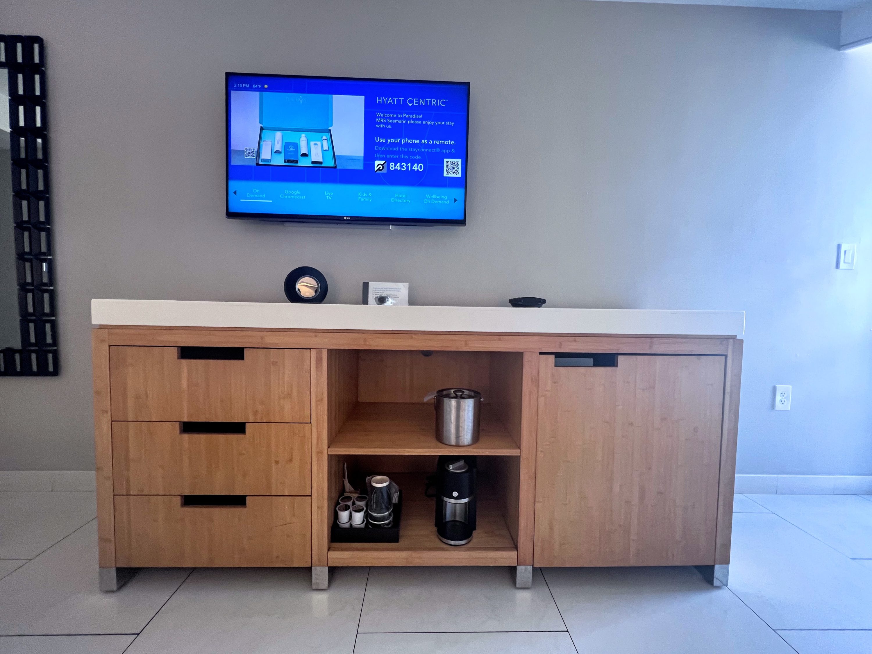 Dresser and TV