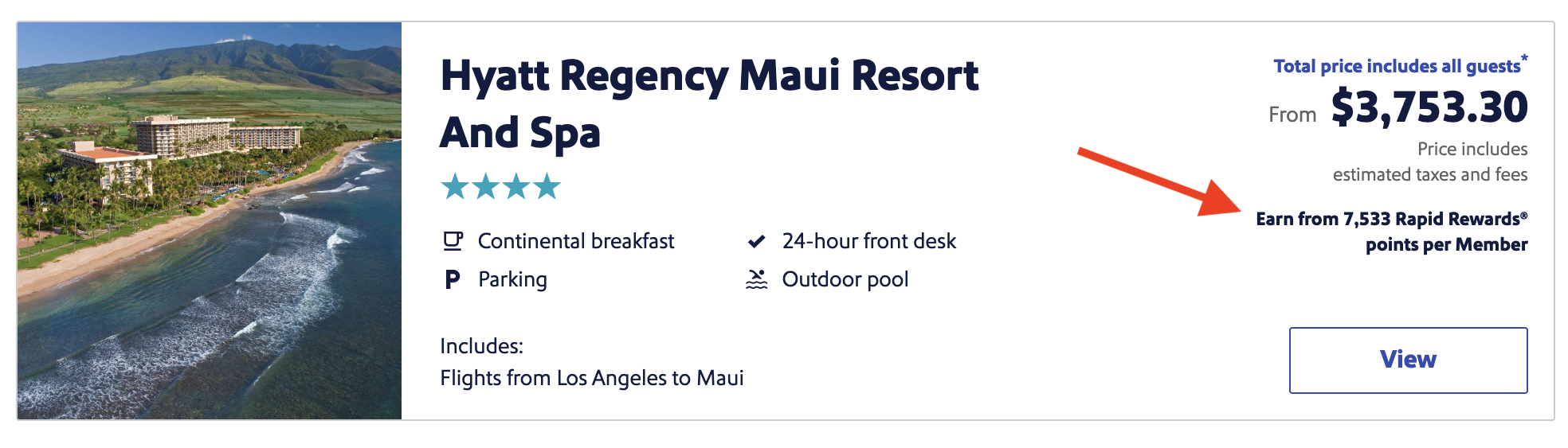 Southwest Vacations packages to Hawaii Getaways by Southwest earn points hotels