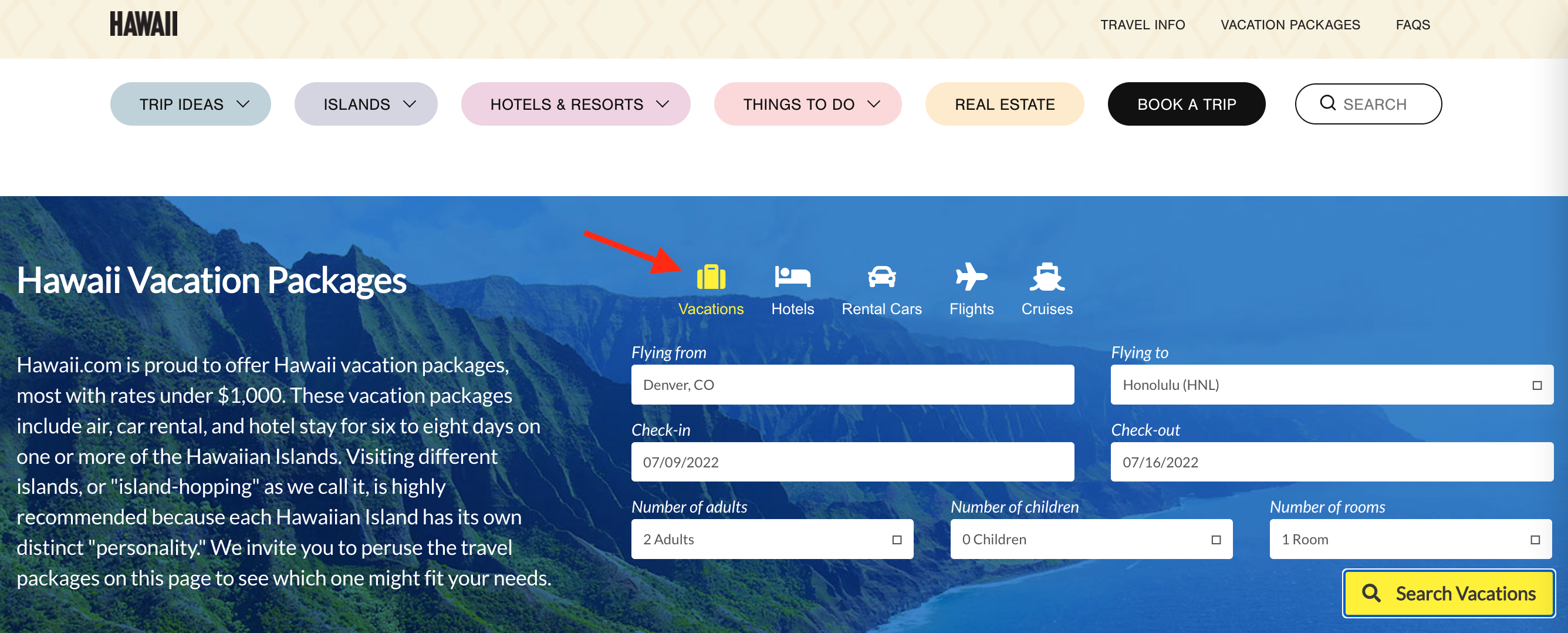 Hawaii.com vacation packages