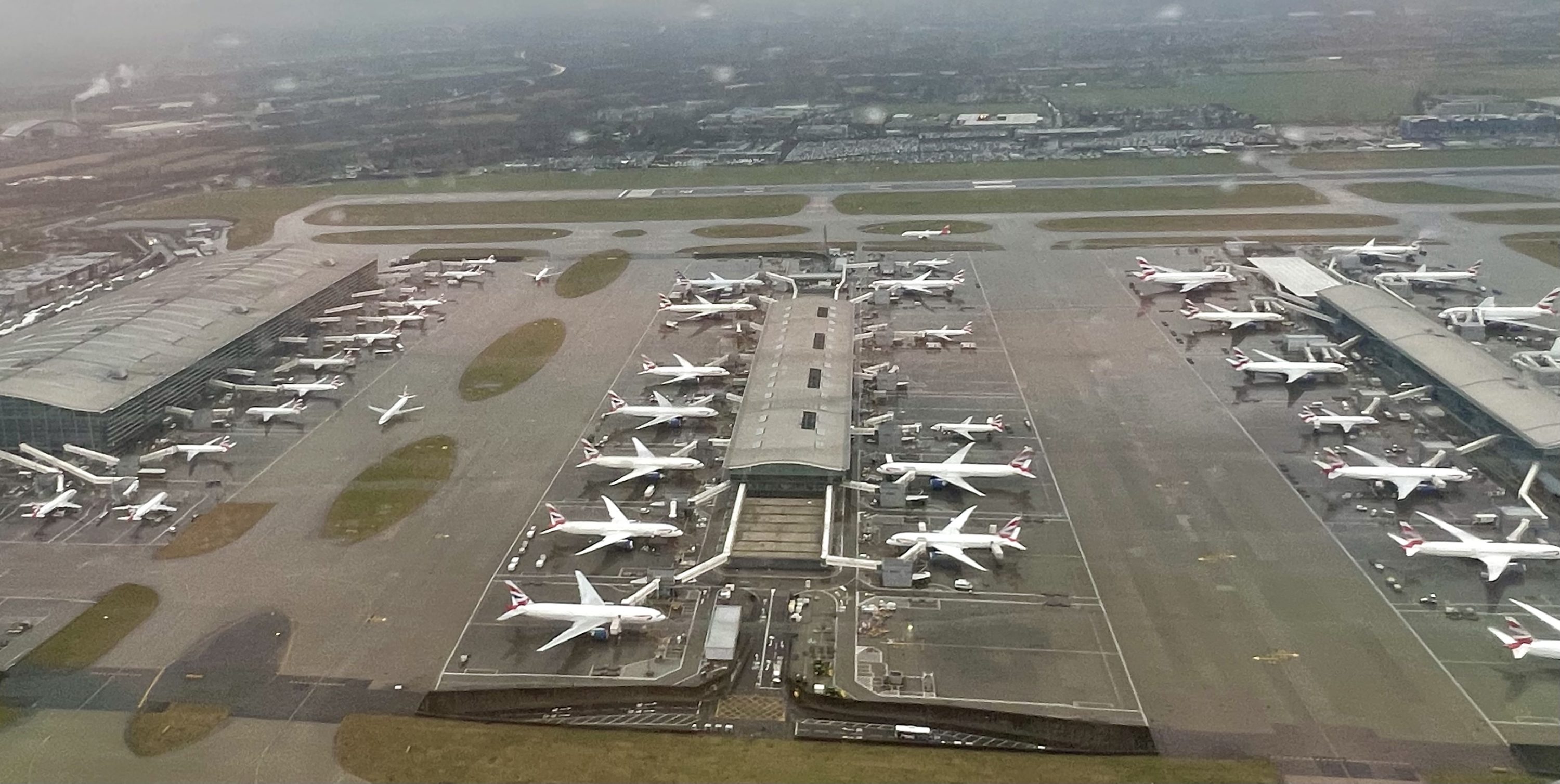 London Heathrow Terminal 5 from the Sky