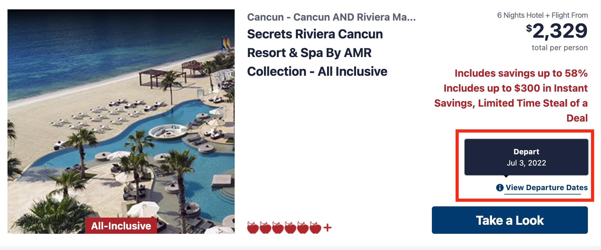 Mexico vacation package deals at Apple Vacations