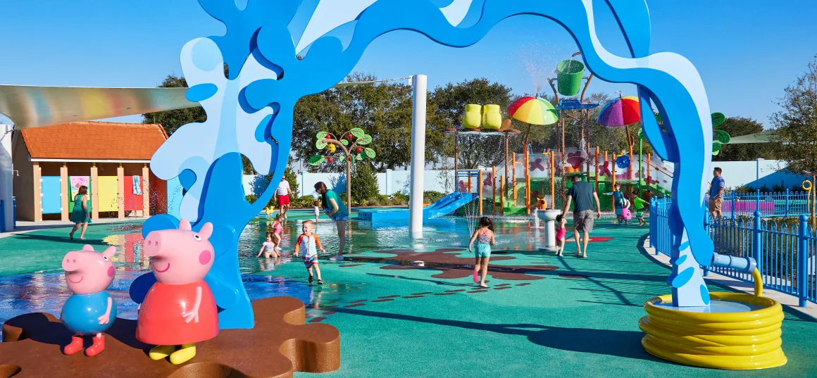 Muddy Puddles Splash Pad at Peppa Pig Theme Park