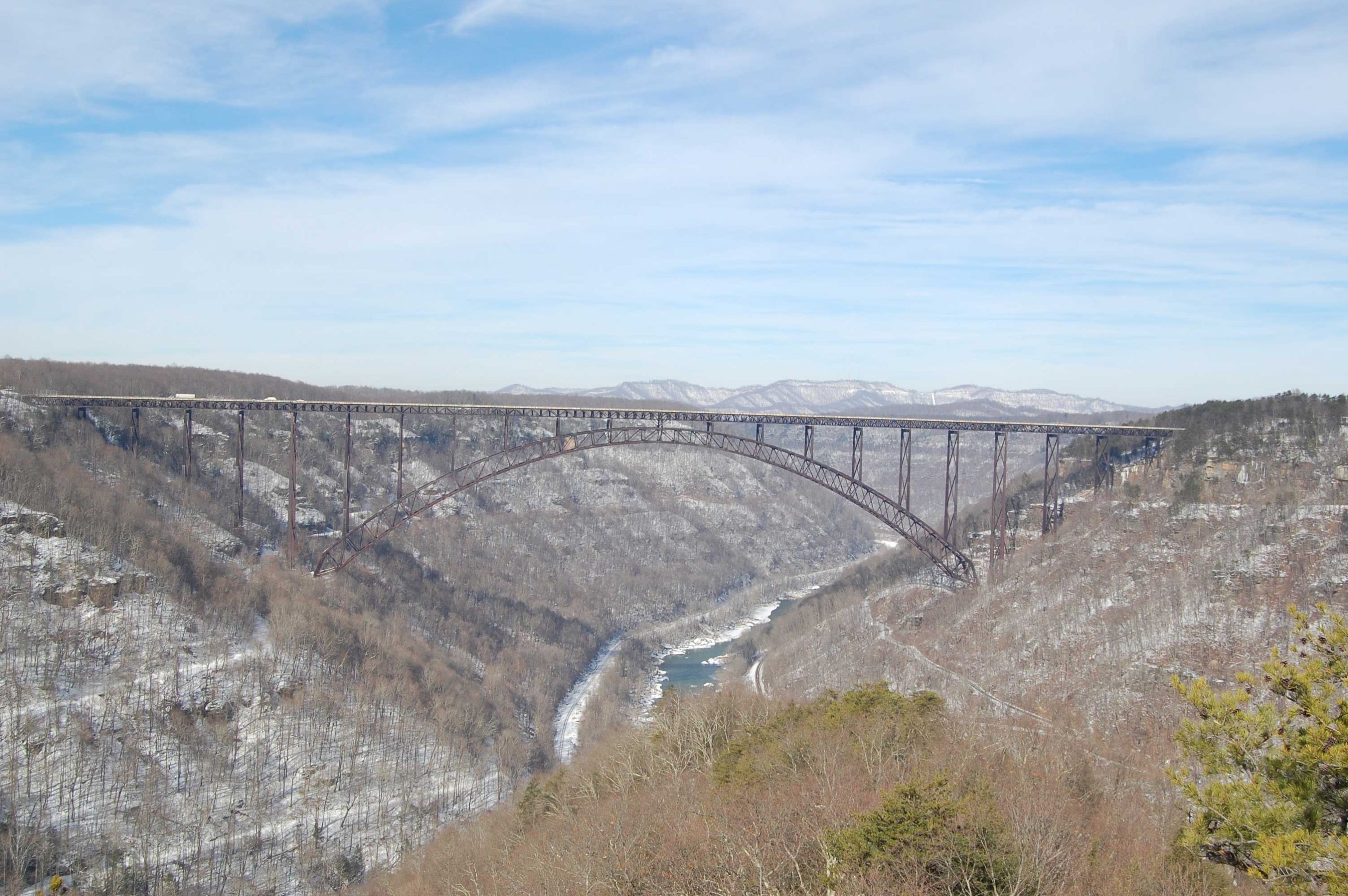 New River Gorge Bridge in the Winter