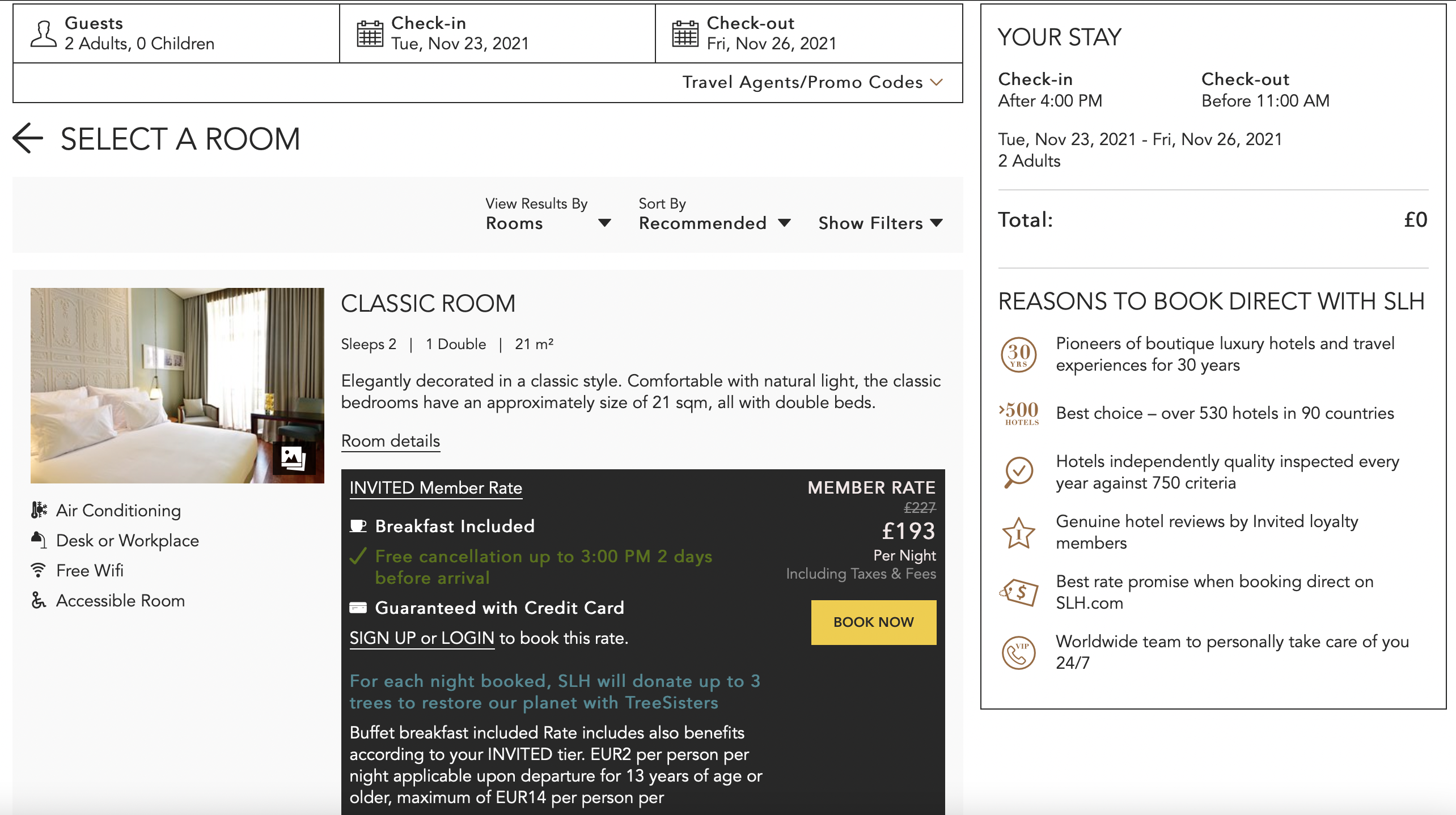 Pousada de Lisboa pricing