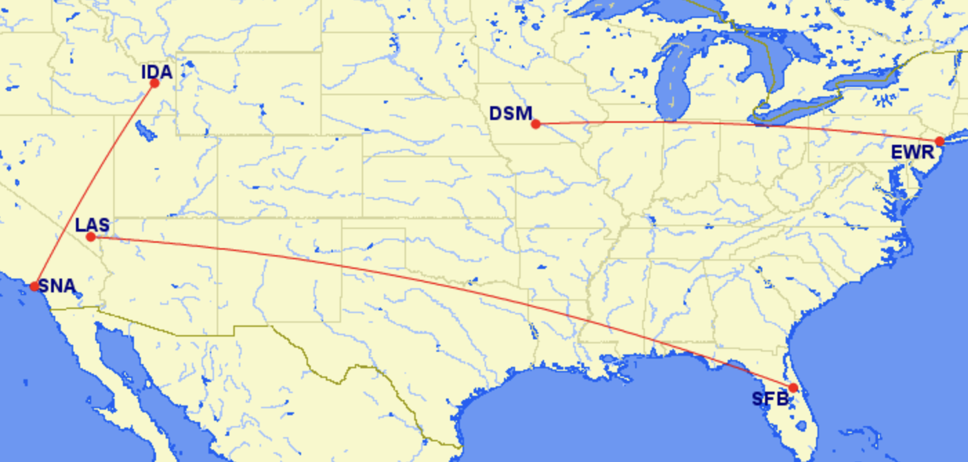 Allegiant Air's New Routes for May 2022
