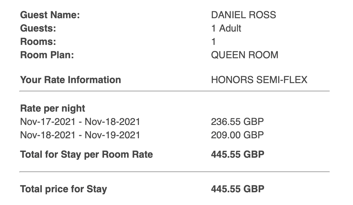 Booking for Canopy by Hilton London City