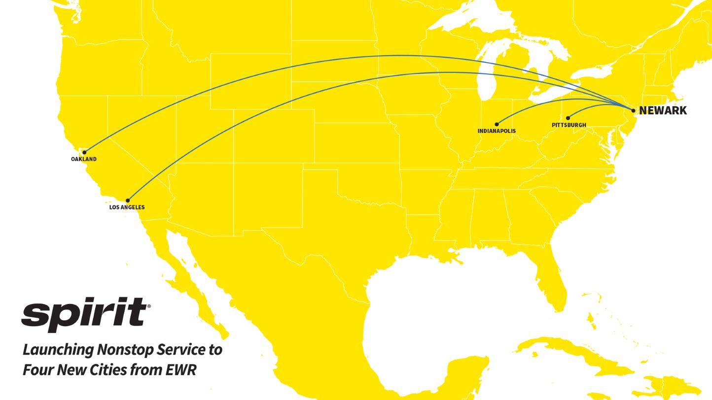 Spirit New EWR Routes