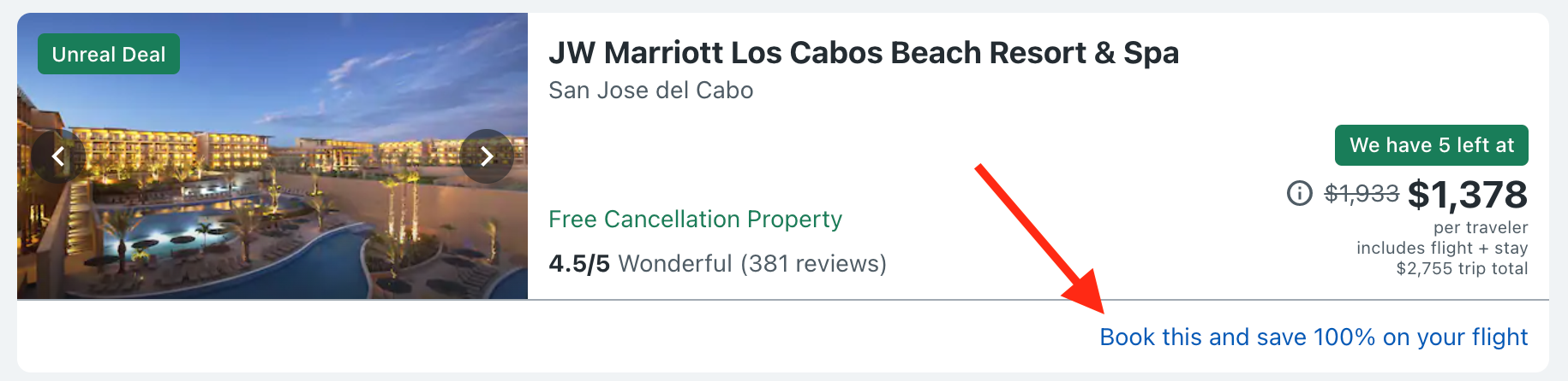 Travelocity package deal